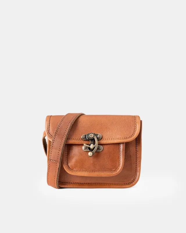 berliner-bags-helena-xs-sac-bandouli-re-cuir-marron-vintage image 1