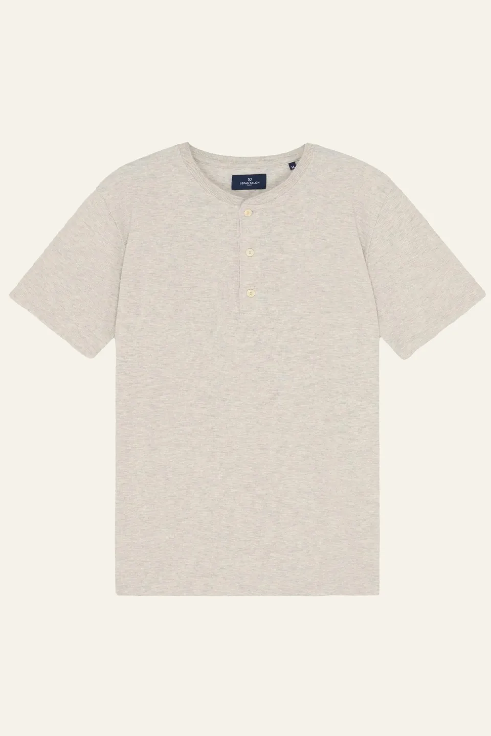 le-pantalon-henley-tee-shirt-gris-chin-coton-homme image 1