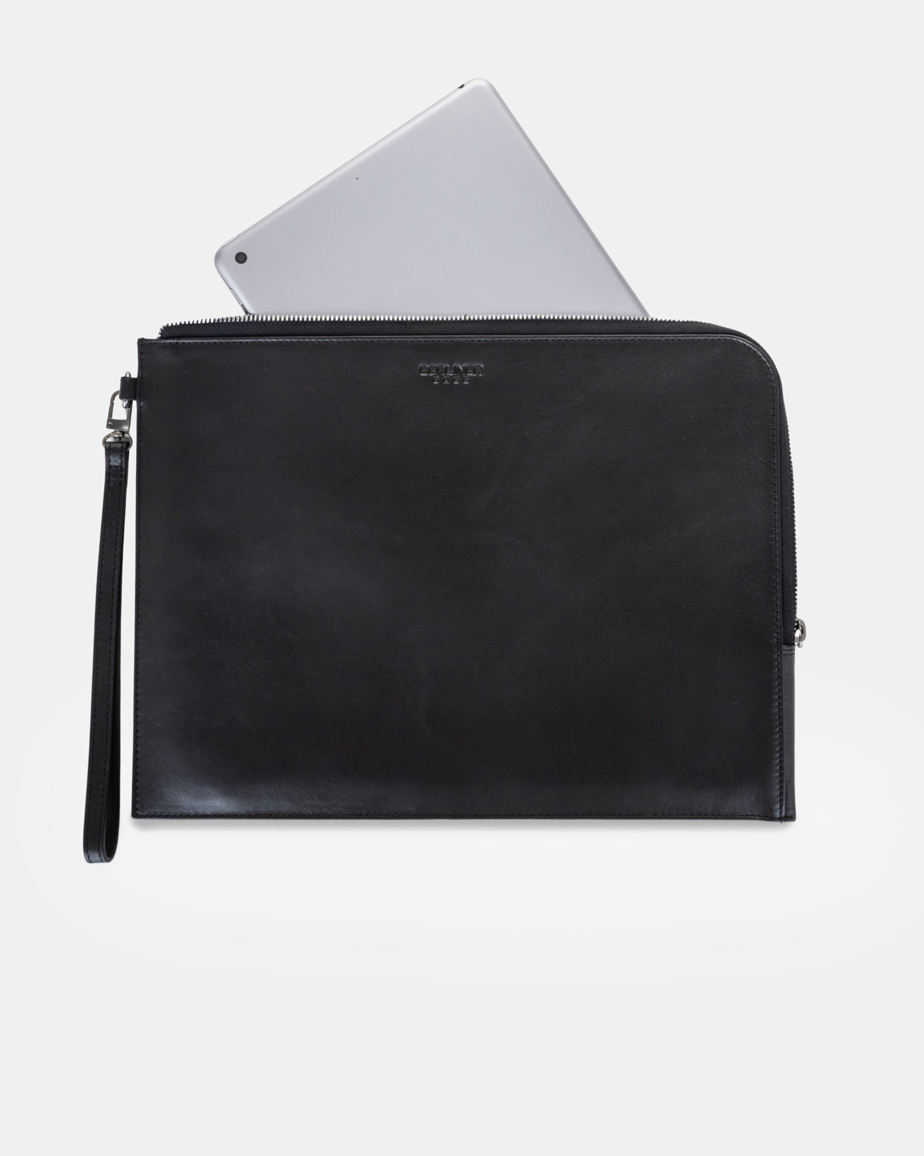 berliner-bags-alex-xl-pochette-cuir-noir-documents image 3