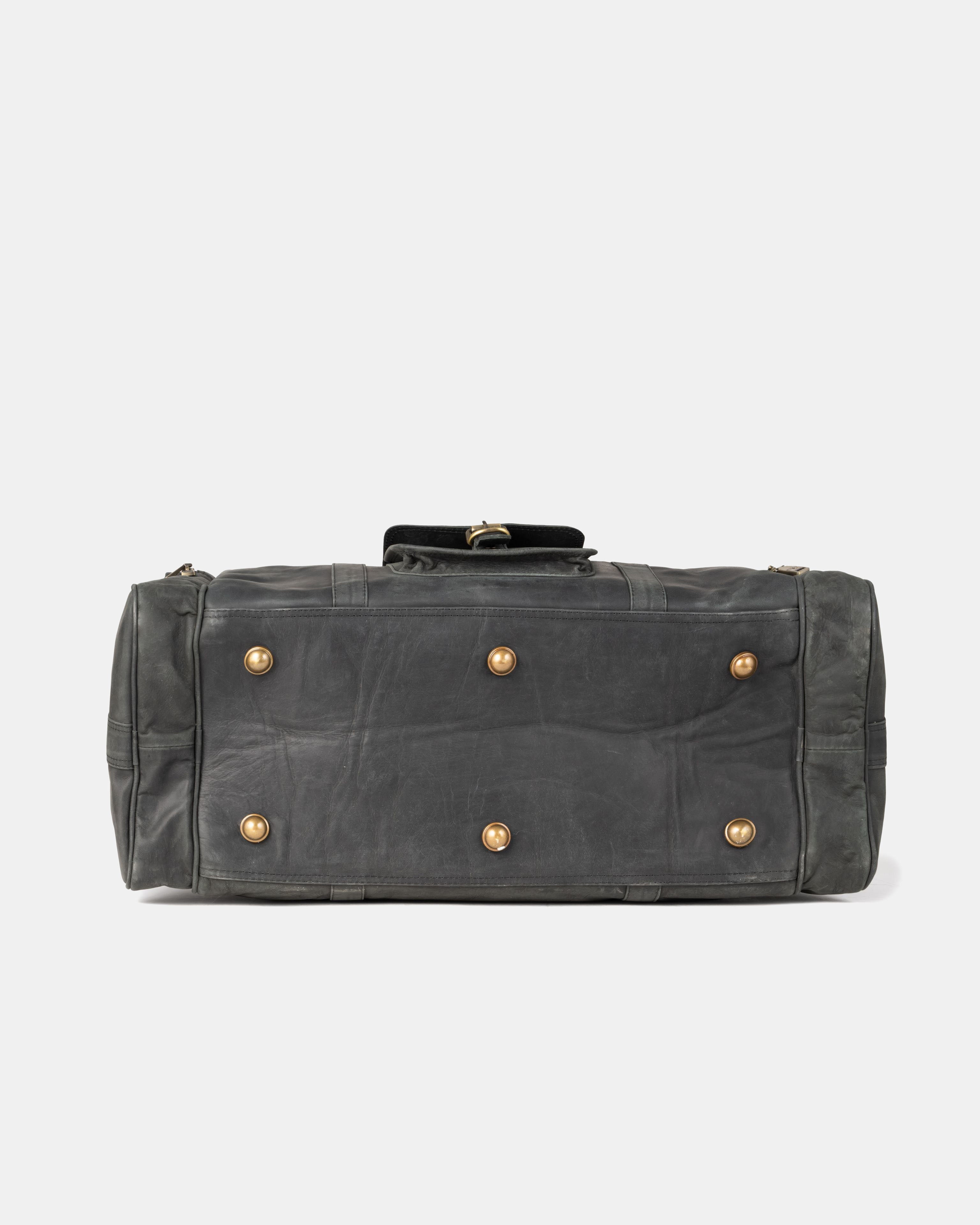 berliner-bags-new-york-sac-voyage-cuir-gris-fonc-l-vintage image 5