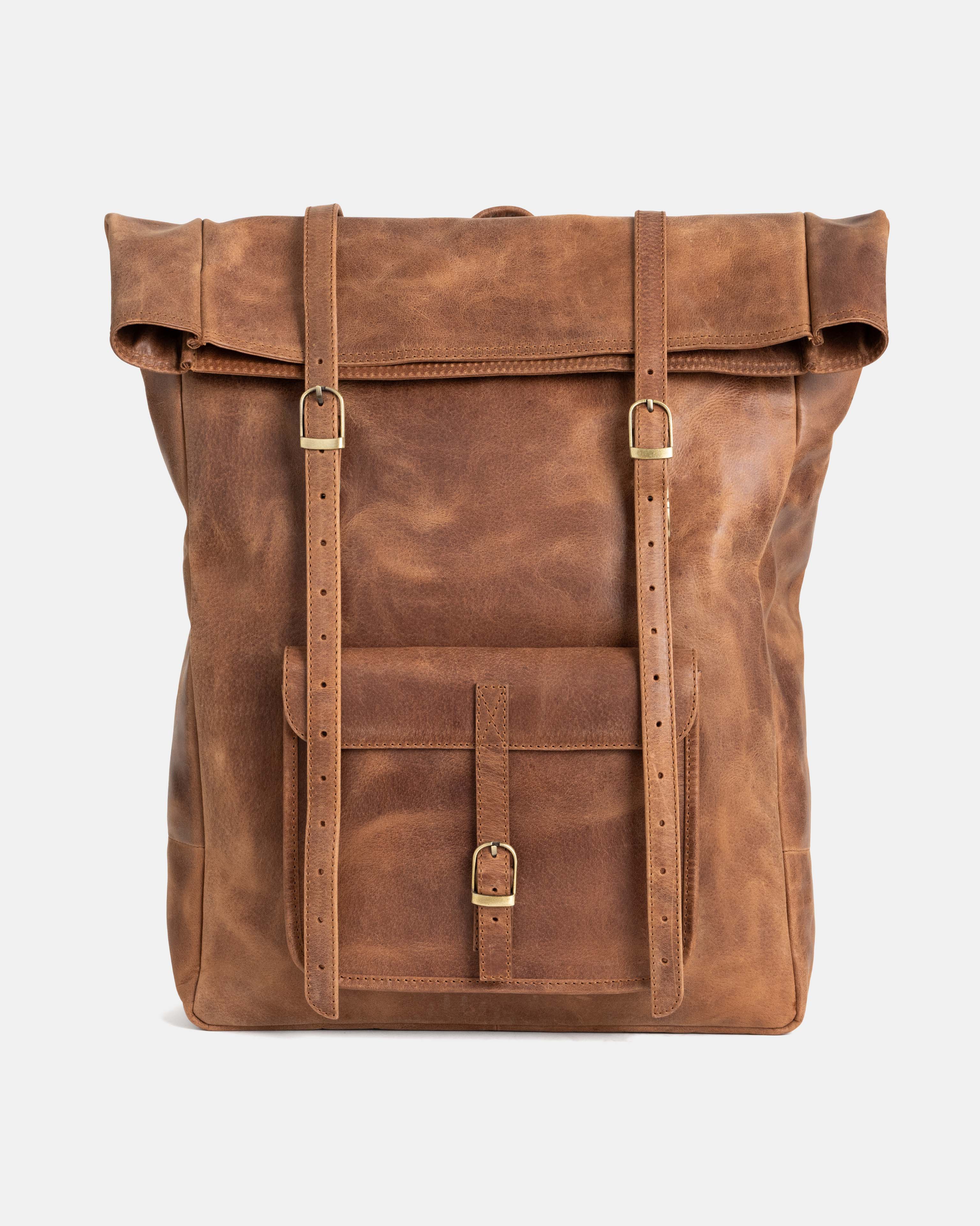berliner-bags-leeds-camel-sac-dos-cuir-camel-m image 8