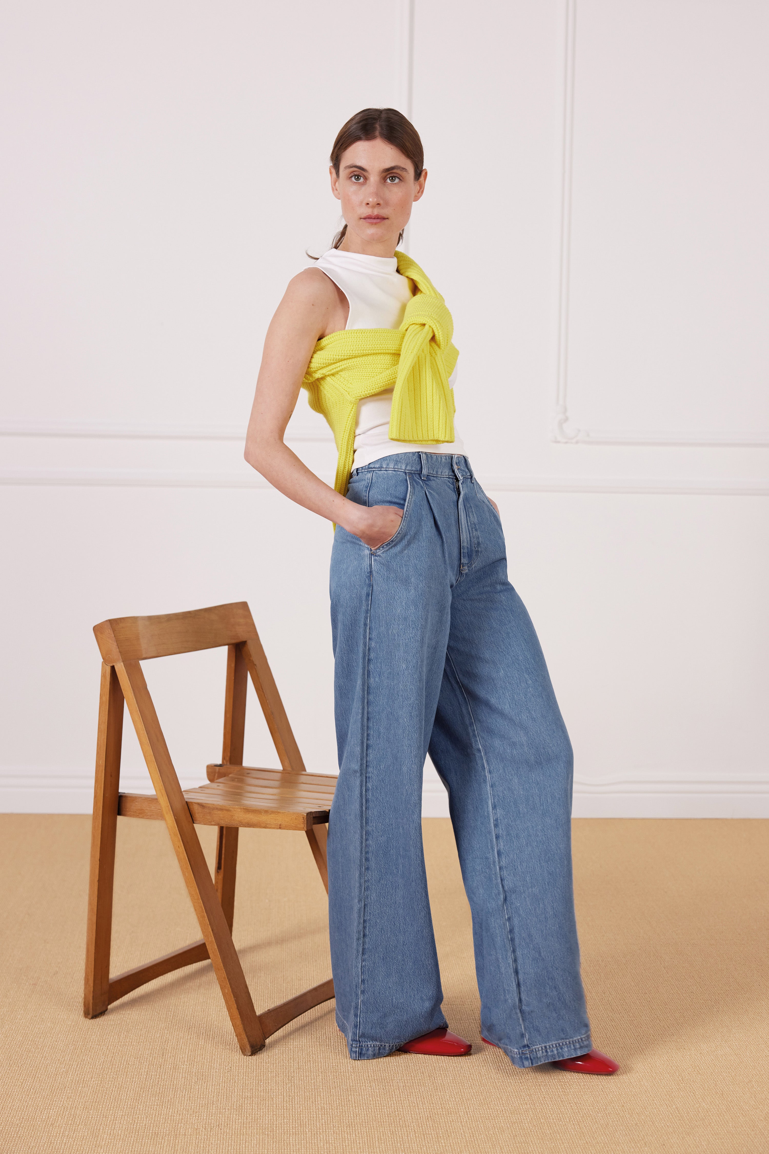 le-pantalon-pinces-middle-blue-large-lyocell-taille-haute image 5