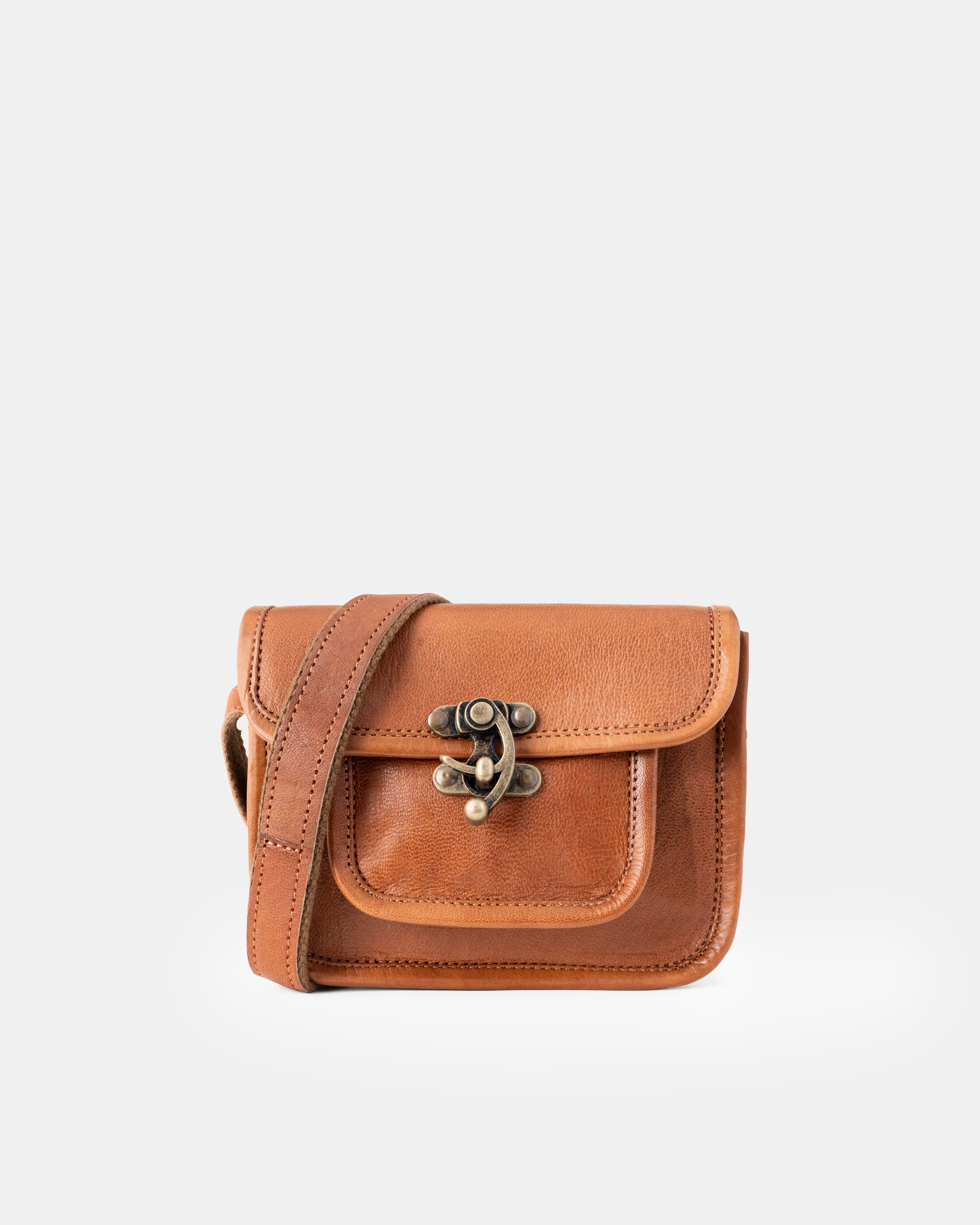 berliner-bags-helena-xs-sac-bandouli-re-cuir-marron-vintage image 1