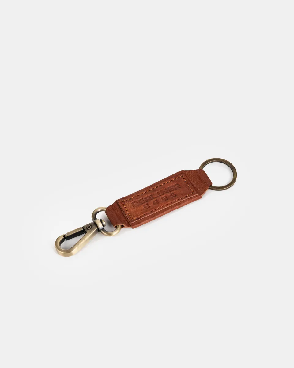 berliner-bags-porte-cl-s-cuir-vintage-marron-mousqueton-cuir image 1