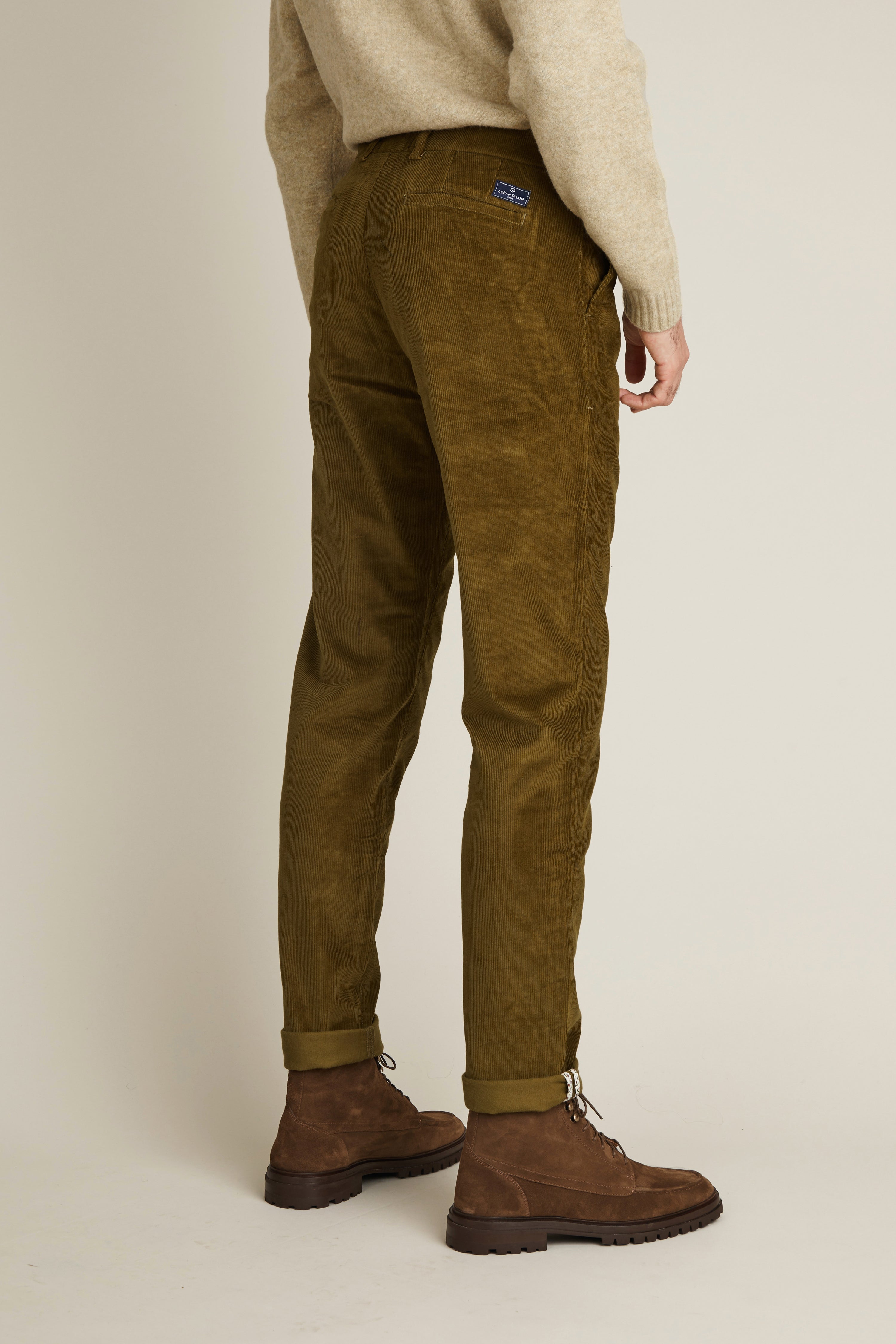 le-pantalon-chino-velours-bronze-pantalon-homme-semi-slim image 5
