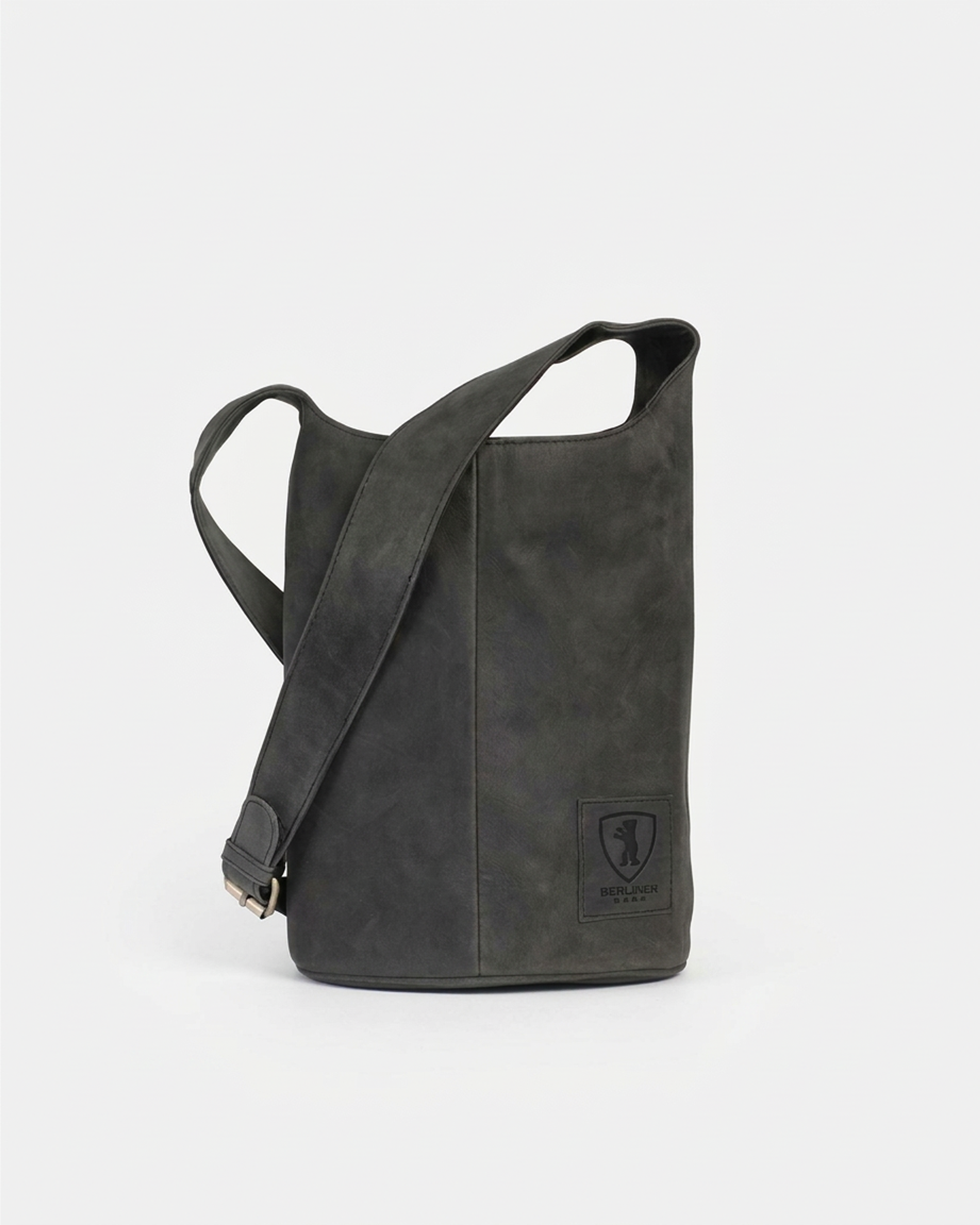 berliner-bags-emilia-3-0-sac-hobo-gris-fonc-cuir-l-ger image 1