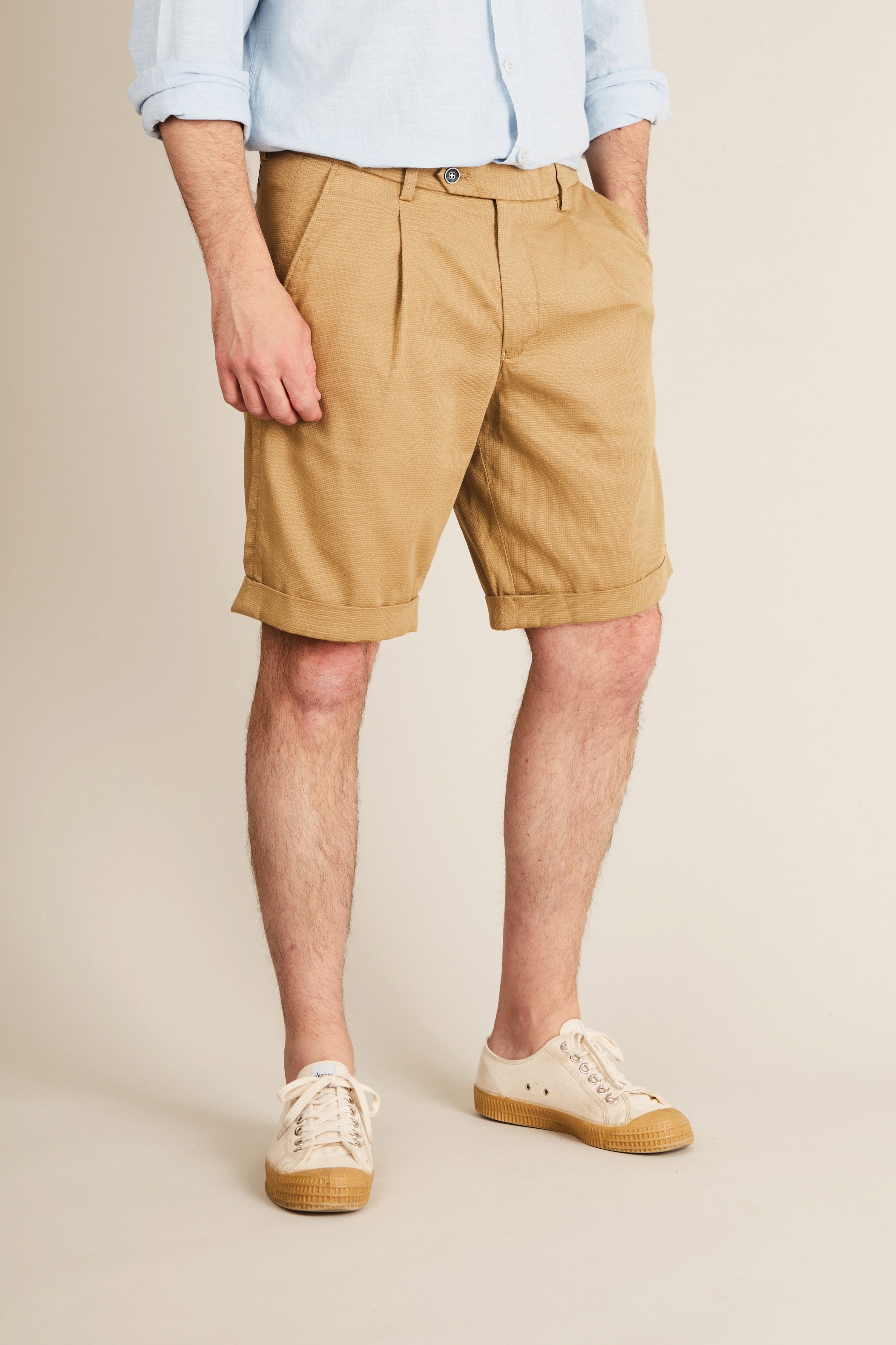 le-pantalon-bermuda-fm-lpbct-1-short-beige-fonc-stretch image 8