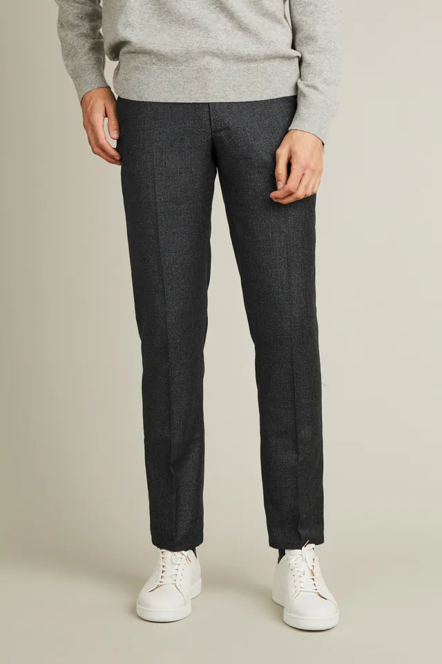 le-pantalon-flanelle-pied-de-puce-gris-pantalon-laine-m-rinos image 1