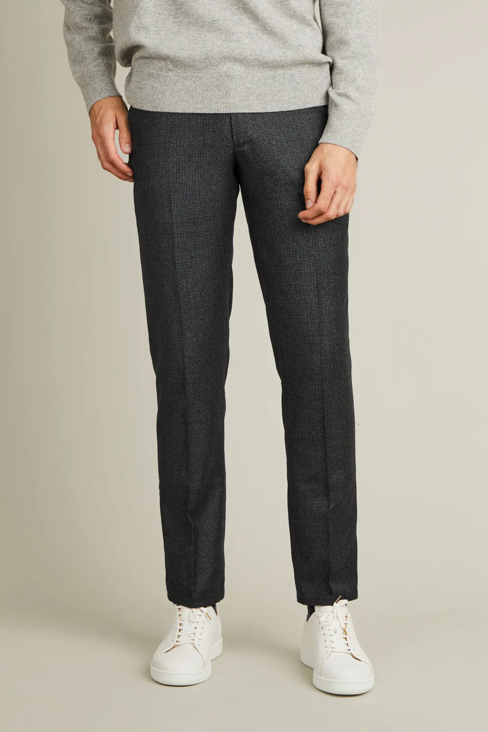 le-pantalon-flanelle-pied-de-puce-gris-pantalon-laine-m-rinos image 1