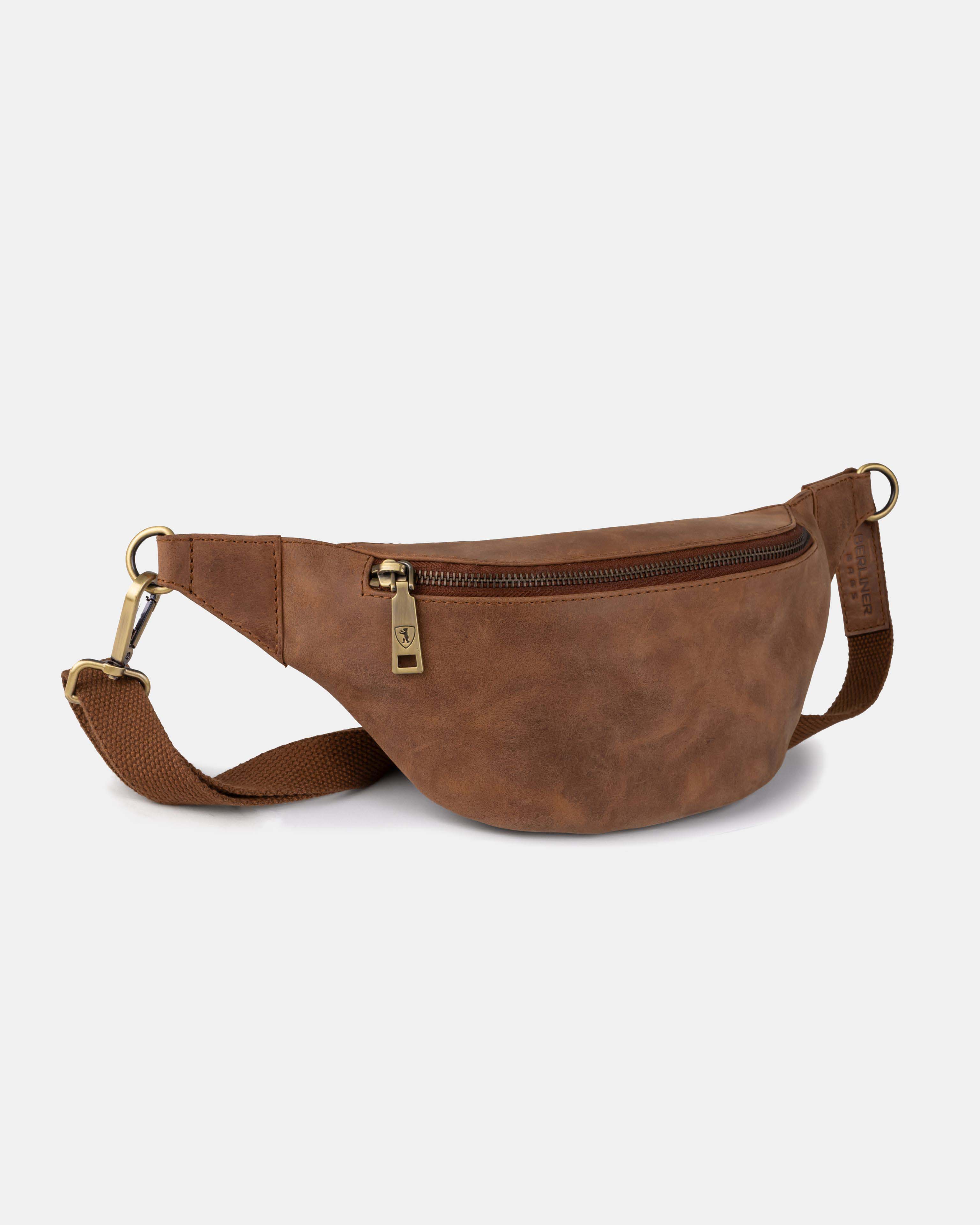 berliner-bags-kai-xl-sac-banane-camel-cuir-vintage image 5