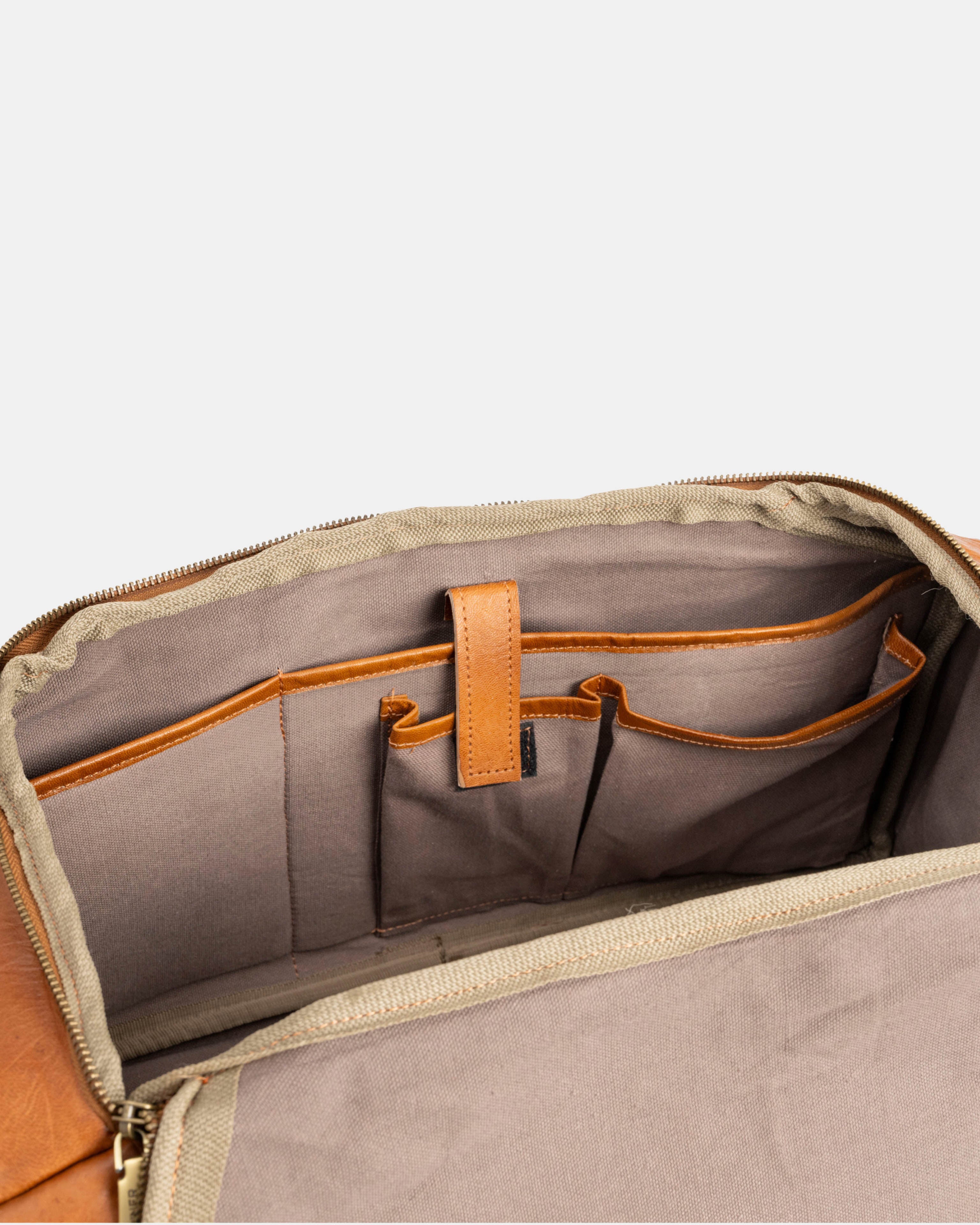 berliner-bags-denver-m-sac-voyage-marron-vintage-cuir image 5