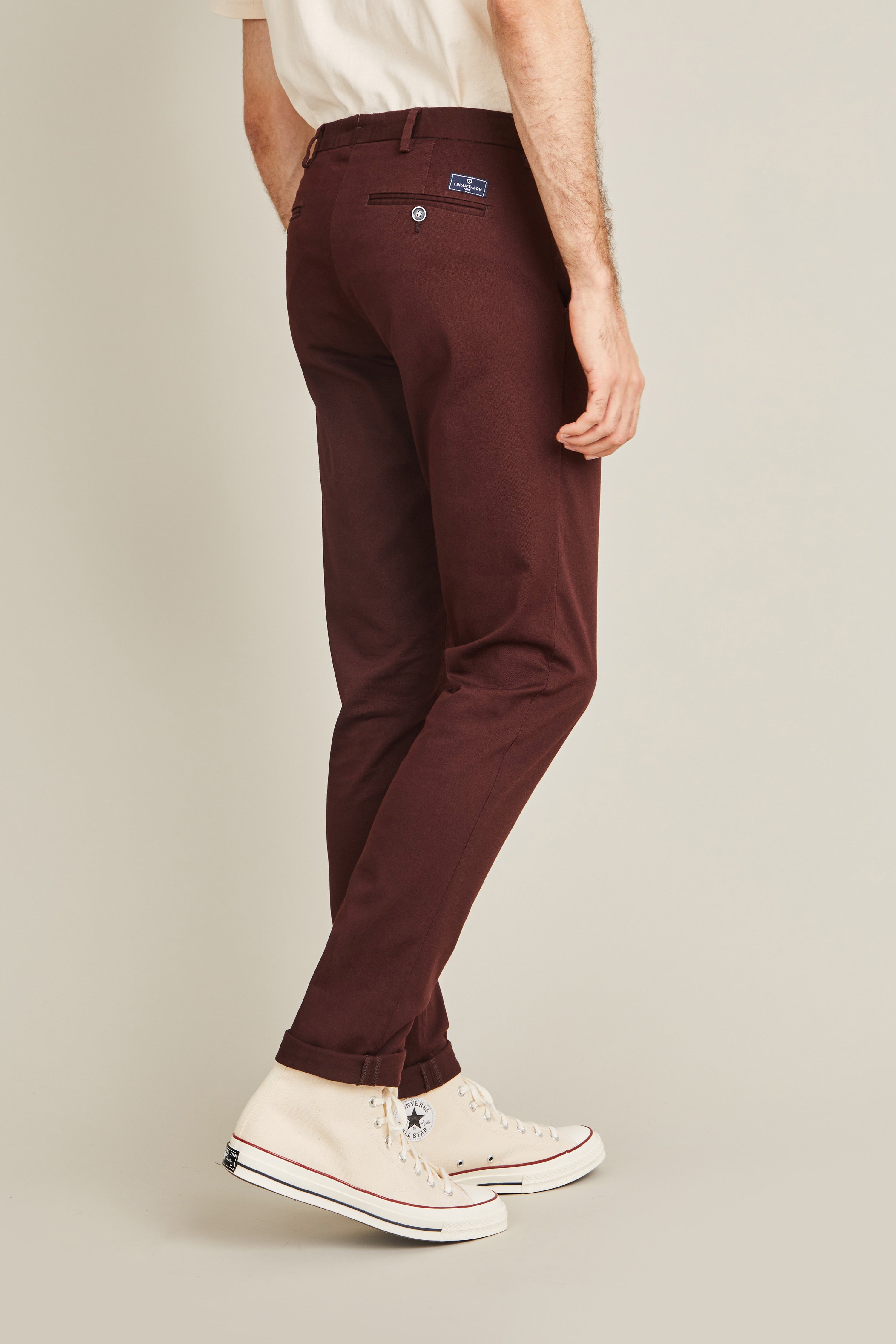 le-pantalon-chinos-homme-chino-lie-de-vin-bordeaux-semi-slim image 4