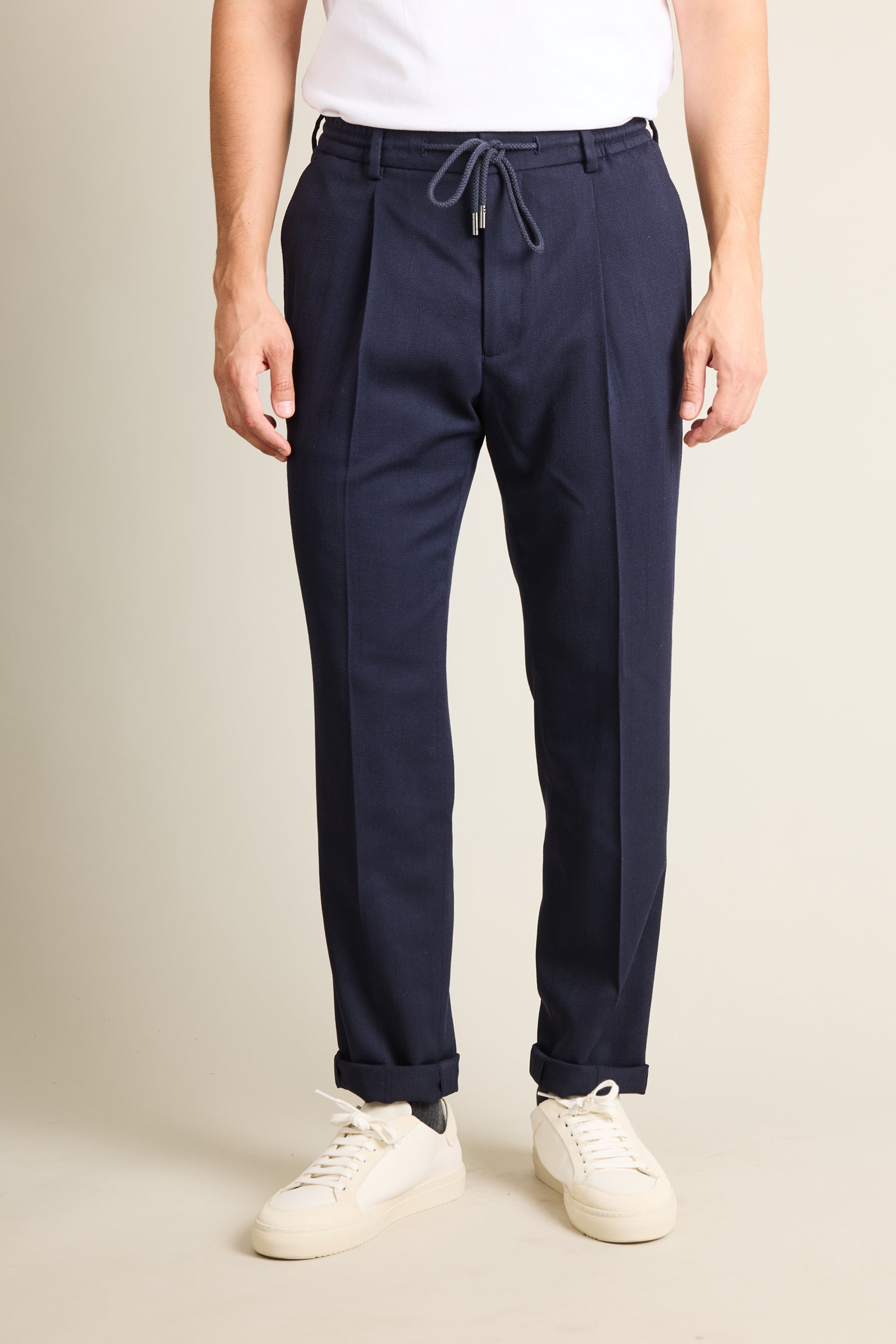 le-pantalon-jogpant-chevron-pantalon-jogging-homme-bleu-marine-laine image 7