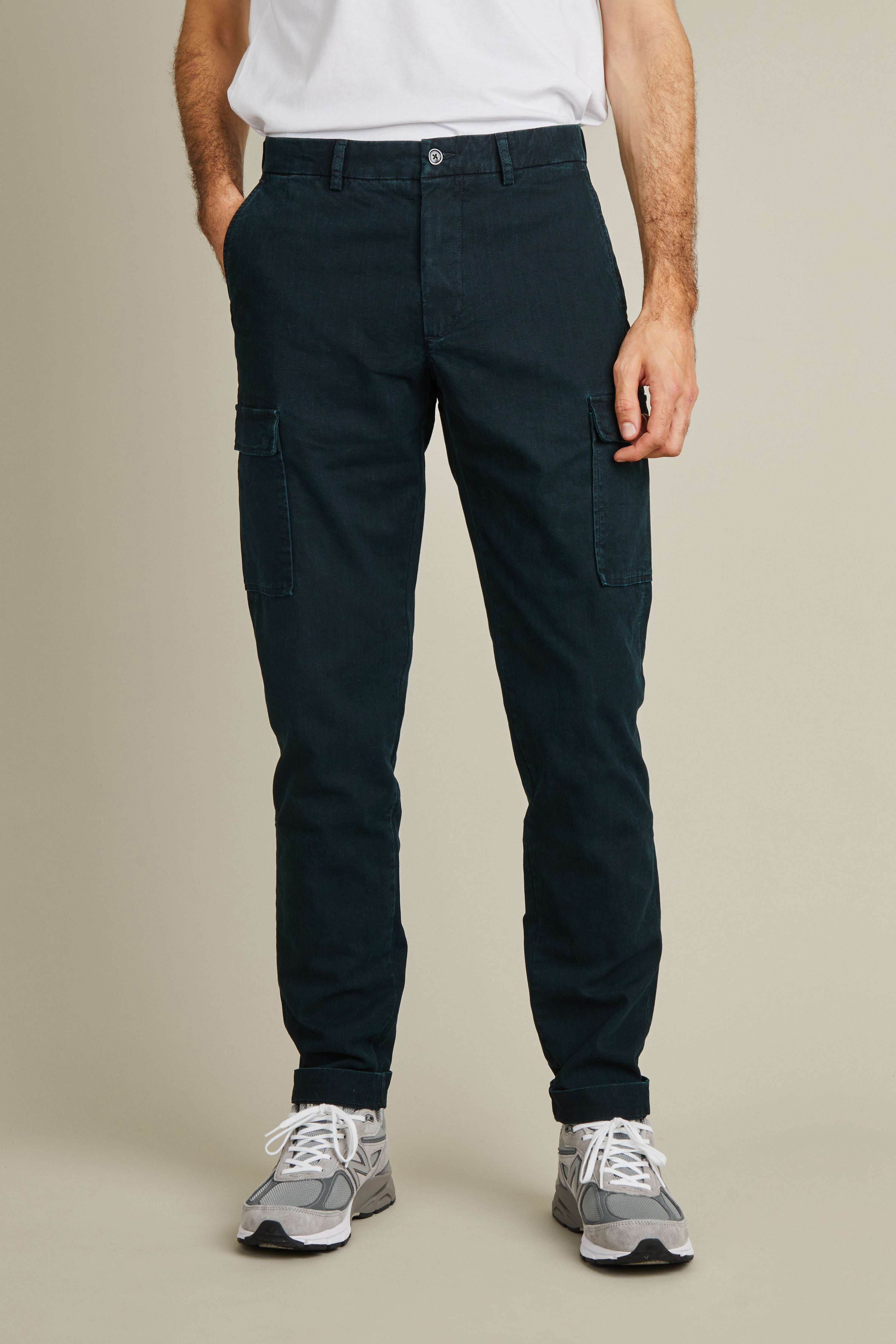 le-pantalon-cargo-vert-pantalon-homme-coupe-carotte image 1