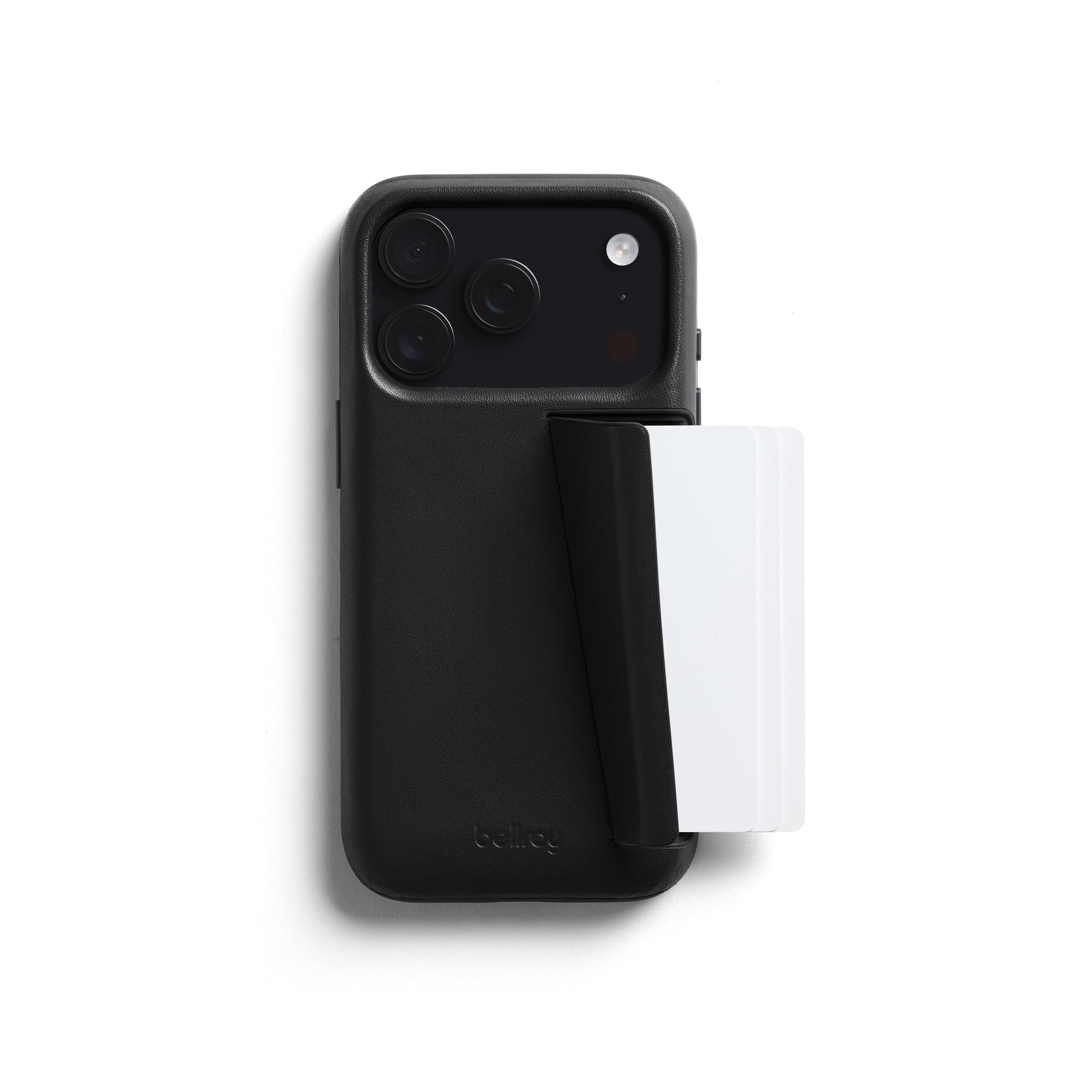 bellroy-phone-case-3-card-coque-iphone-17-pro-cuir-noir image 1