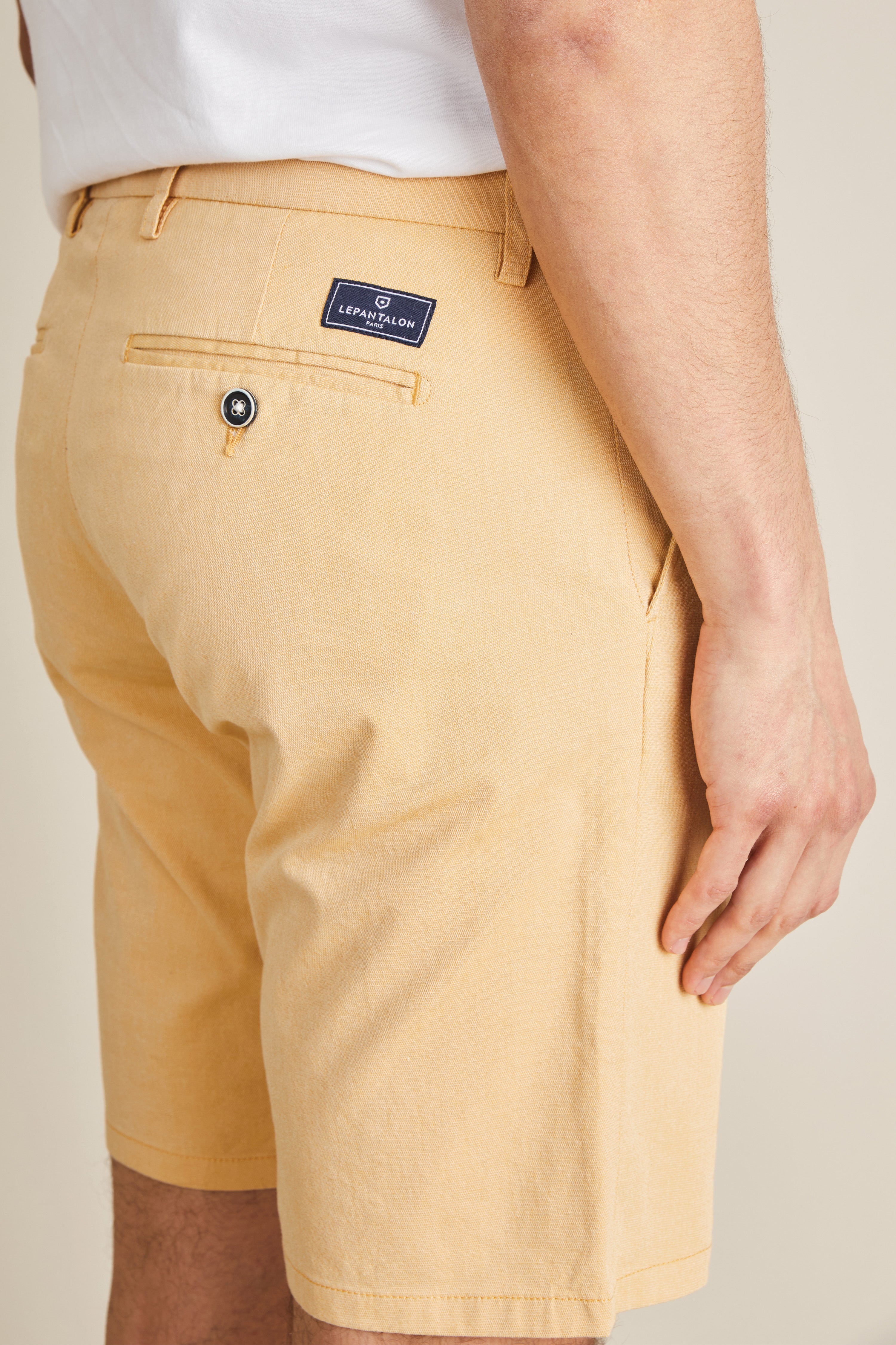 le-pantalon-bermuda-miel-bermuda-homme-coton-stretch image 3