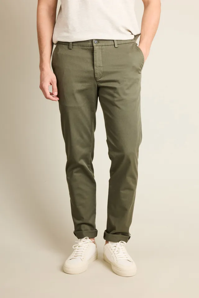 le-pantalon-chinos-homme-chino-easy-semi-slim-kaki-coton image 1