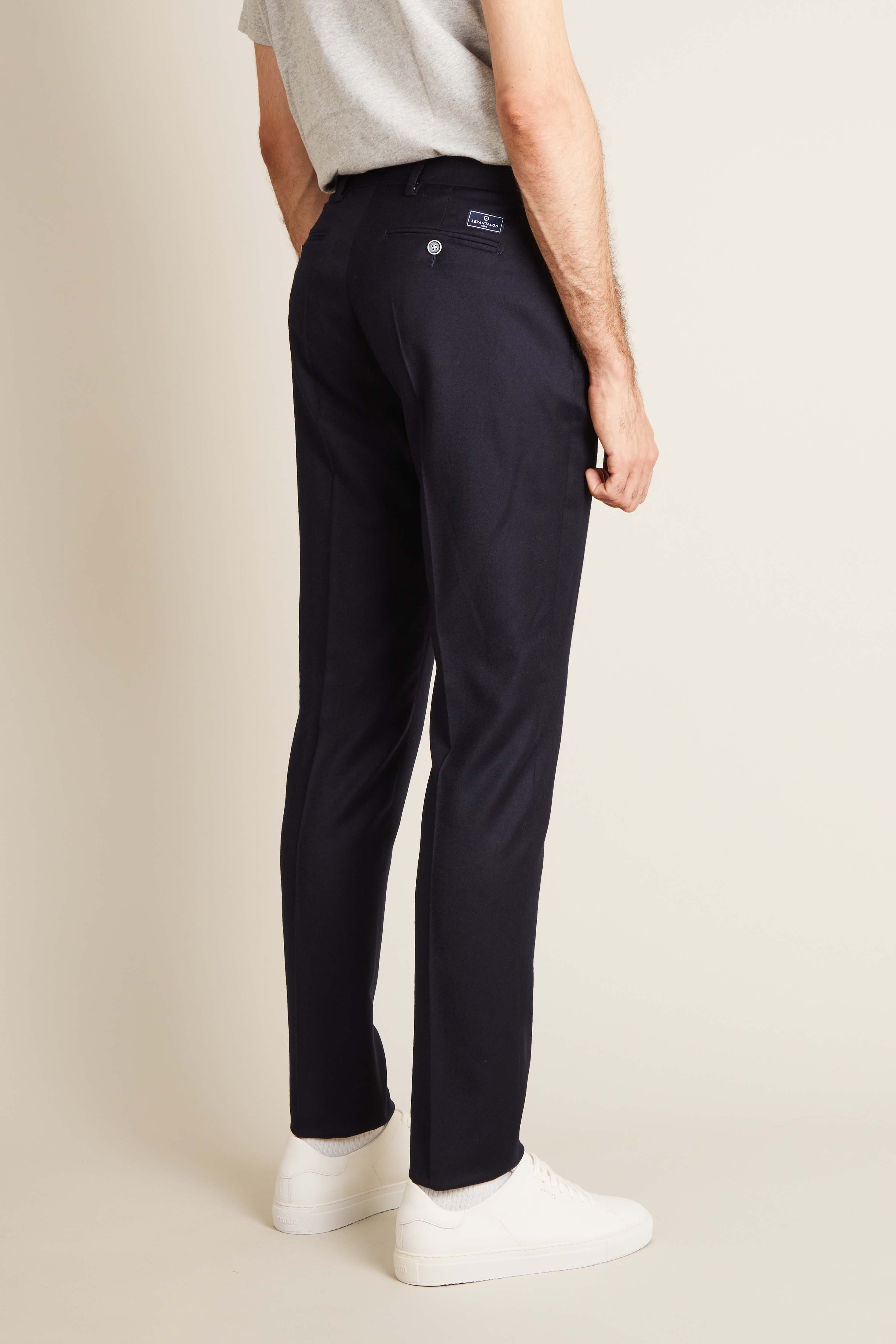 le-pantalon-flanelle-stretch-bleu-marine-pantalon-m-rinos image 3