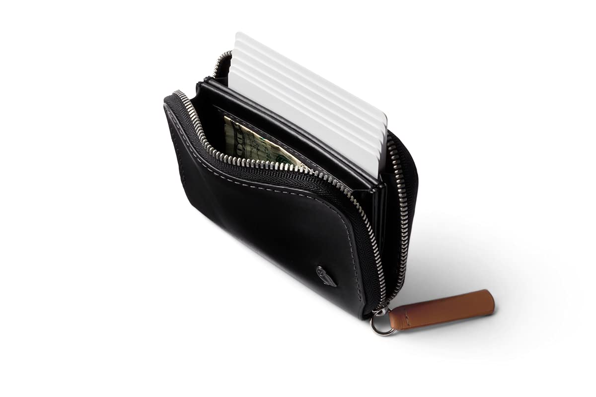 bellroy-folio-mini-portefeuille-cuir-noir-12-cartes-zipp image 3