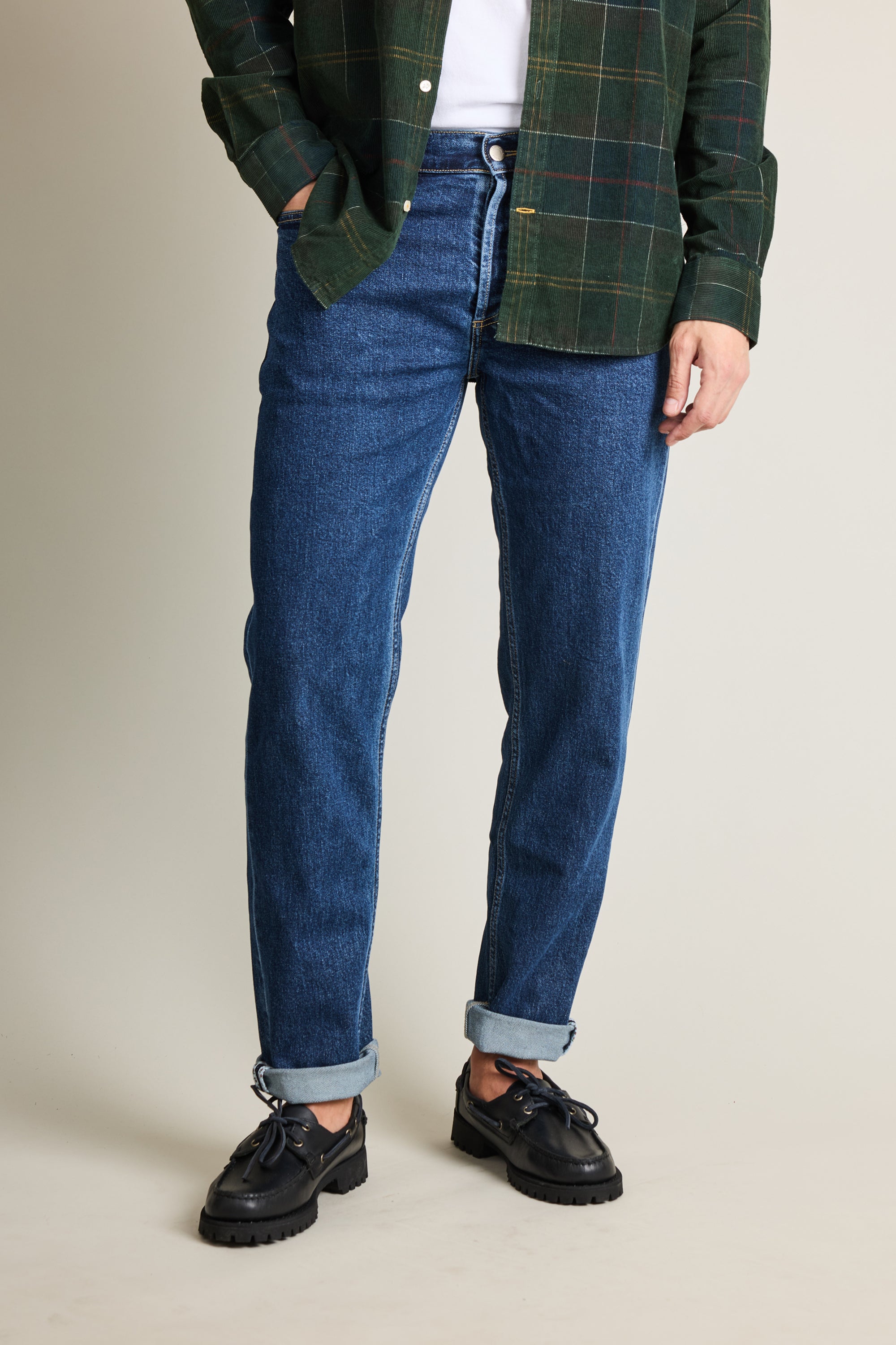 le-pantalon-jeans-homme-classique-bleu-stone-semi-slim image 5