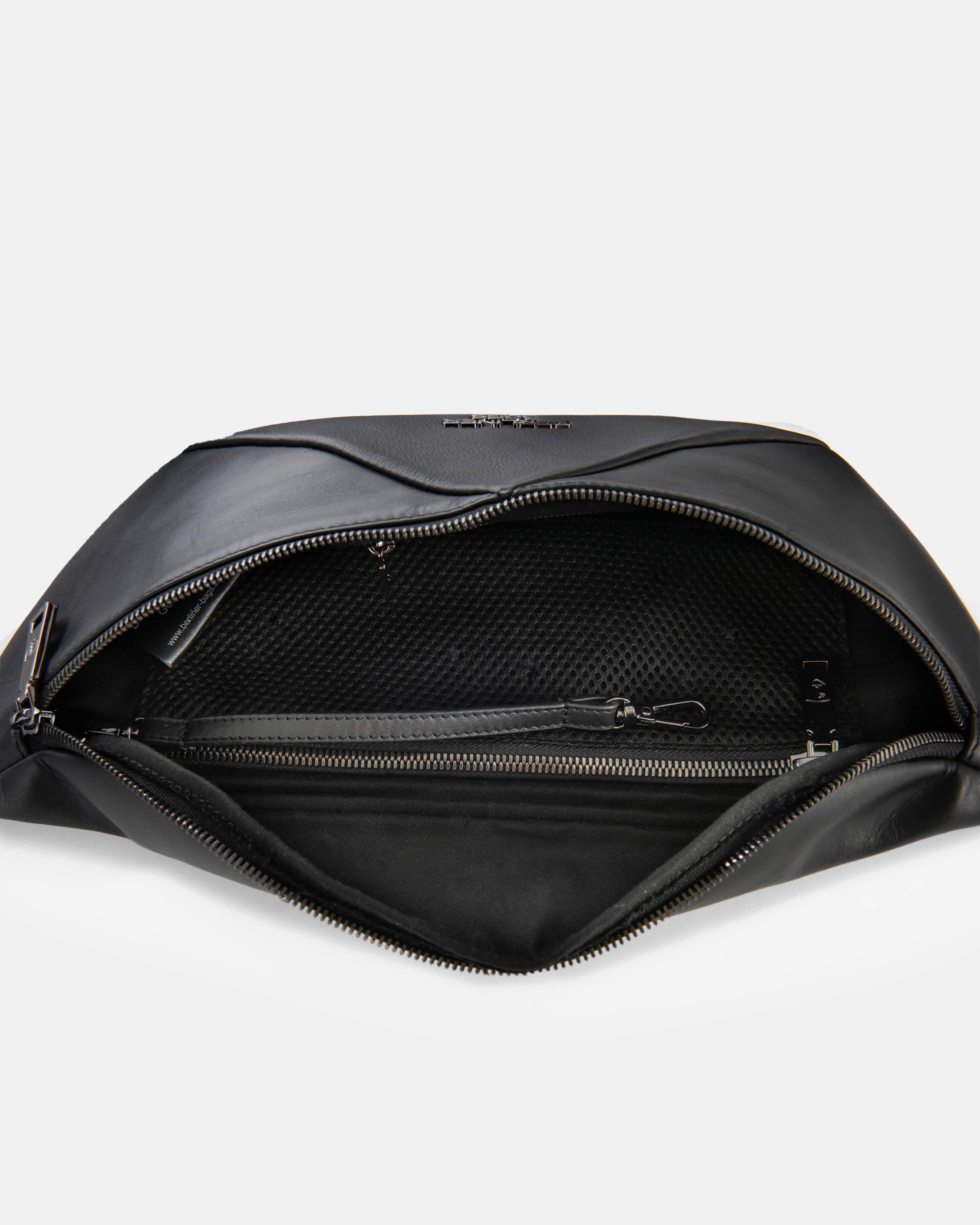 berliner-bags-feline-sac-banane-cuir-noir-crossbody image 4