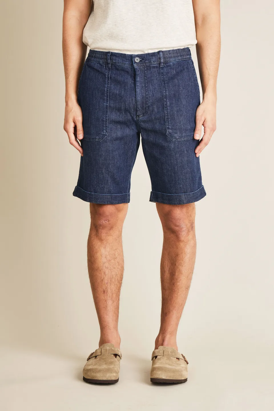 le-pantalon-bermudas-homme-fatigue-short-bleu-stone-stretch image 1