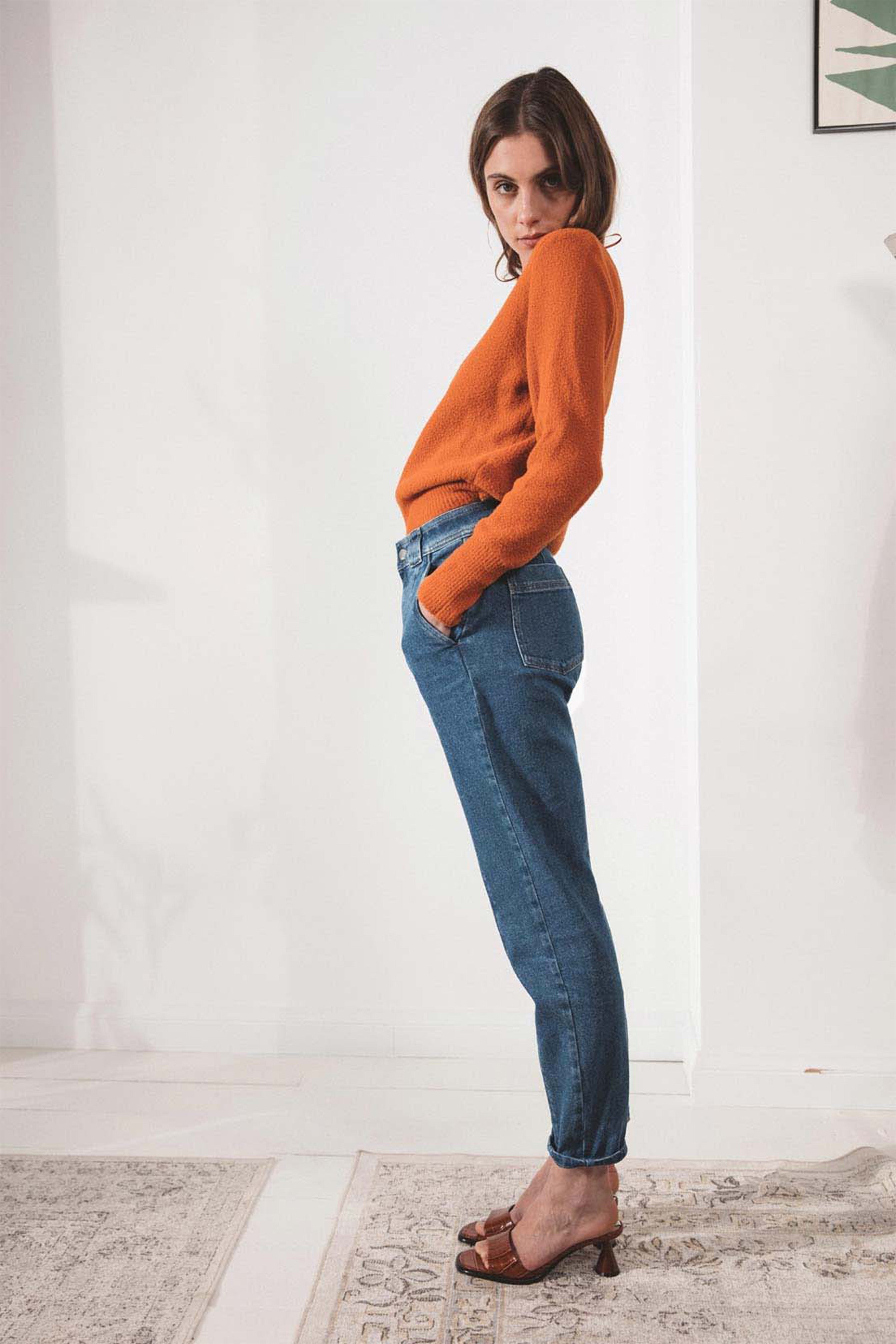 le-pantalon-jean-carotte-jean-homme-bleu-coton-bio image 5