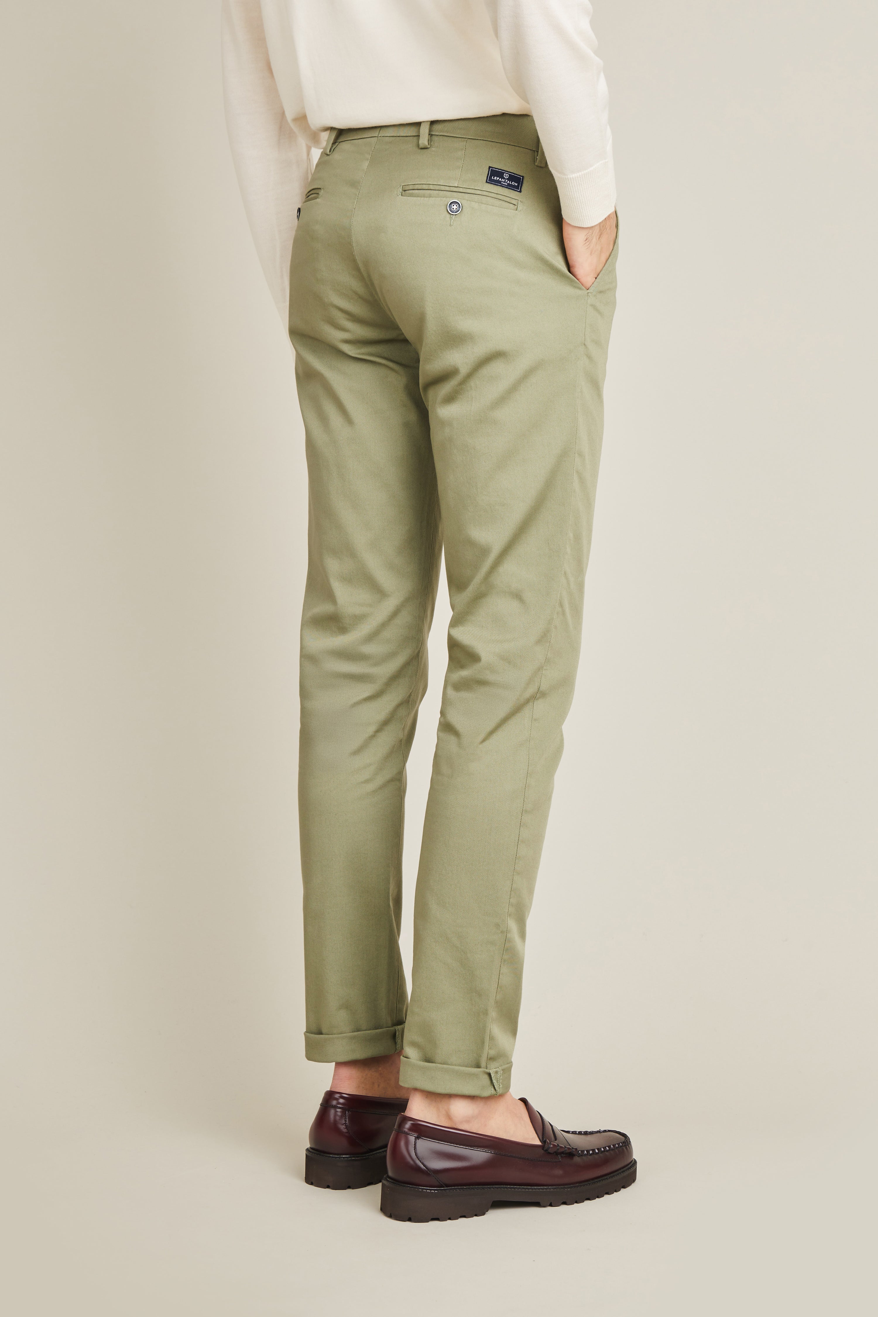 le-pantalon-chinos-homme-fm-lpc-25-pantalon-olive-vert image 5
