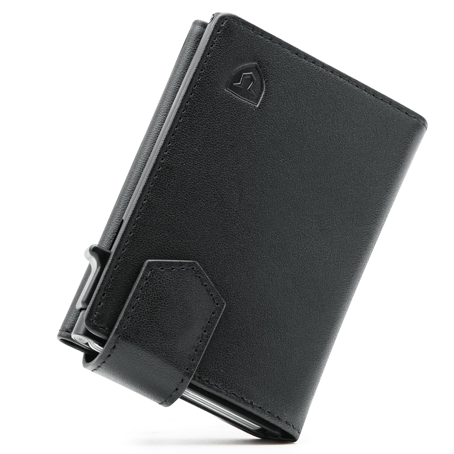 lorzor-leather-wallet-portefeuille-cuir-noir-10-cartes-rfid image 1