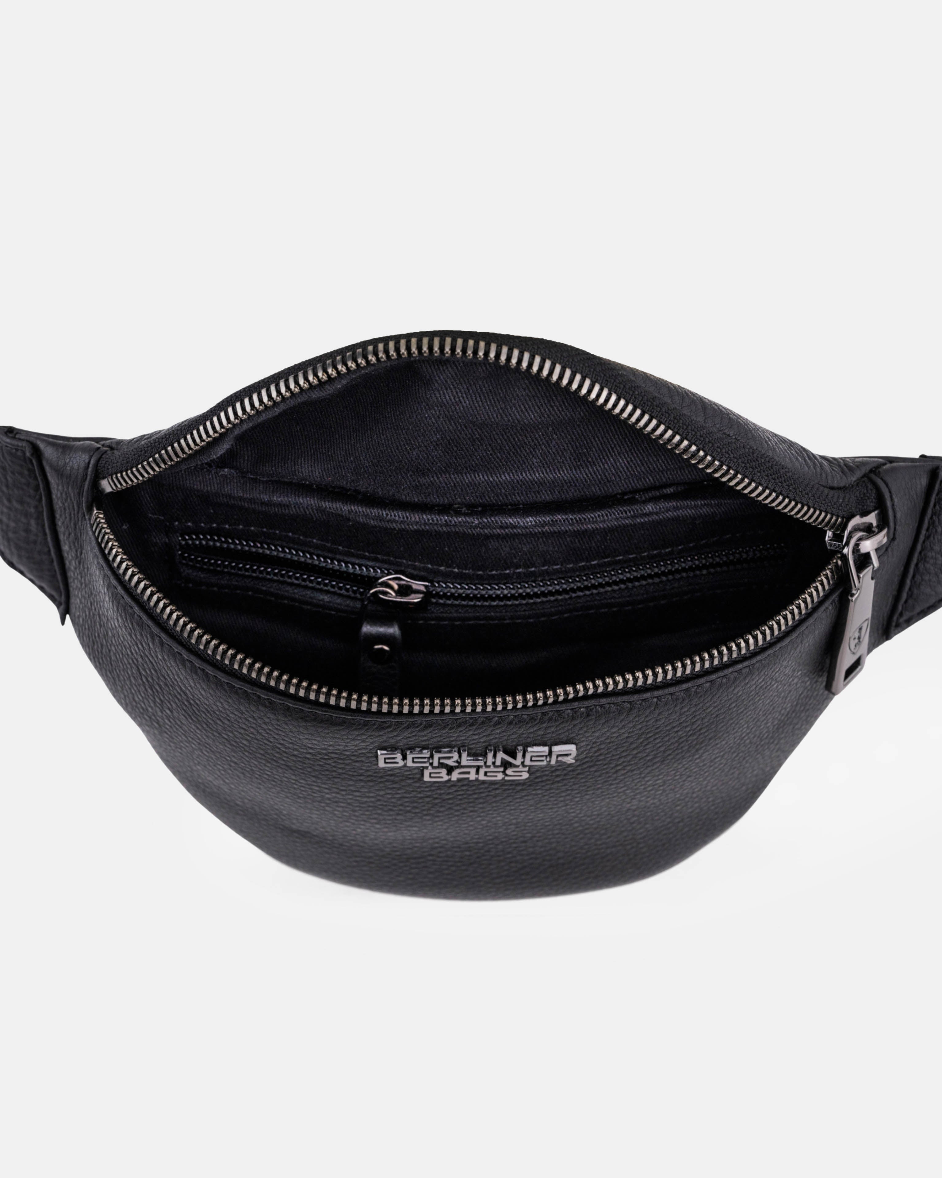 berliner-mona-m-sac-banane-cuir-noir-taille-m image 4