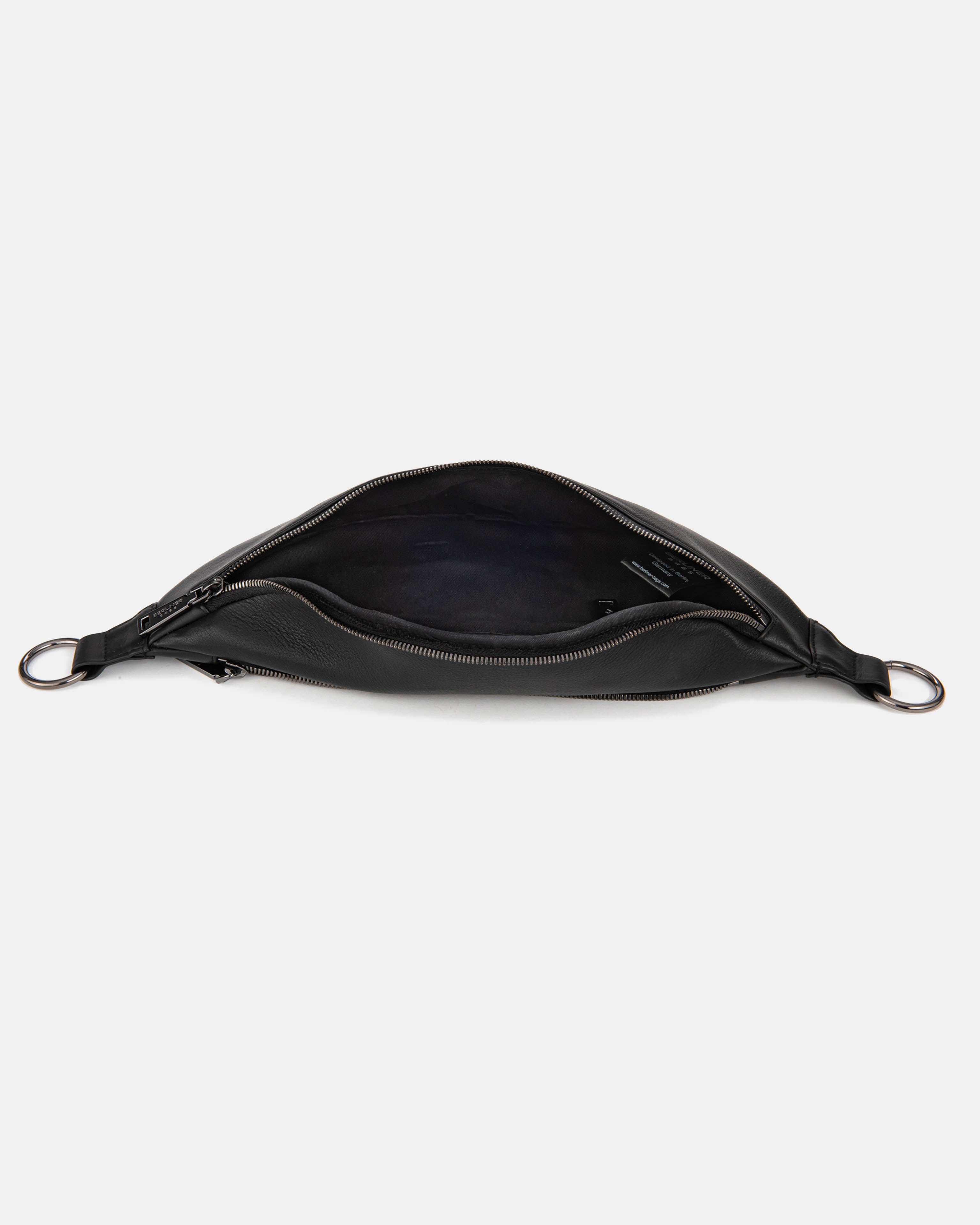 berliner-bags-mona-xl-sac-banane-cuir-noir-taille-r-glable image 5