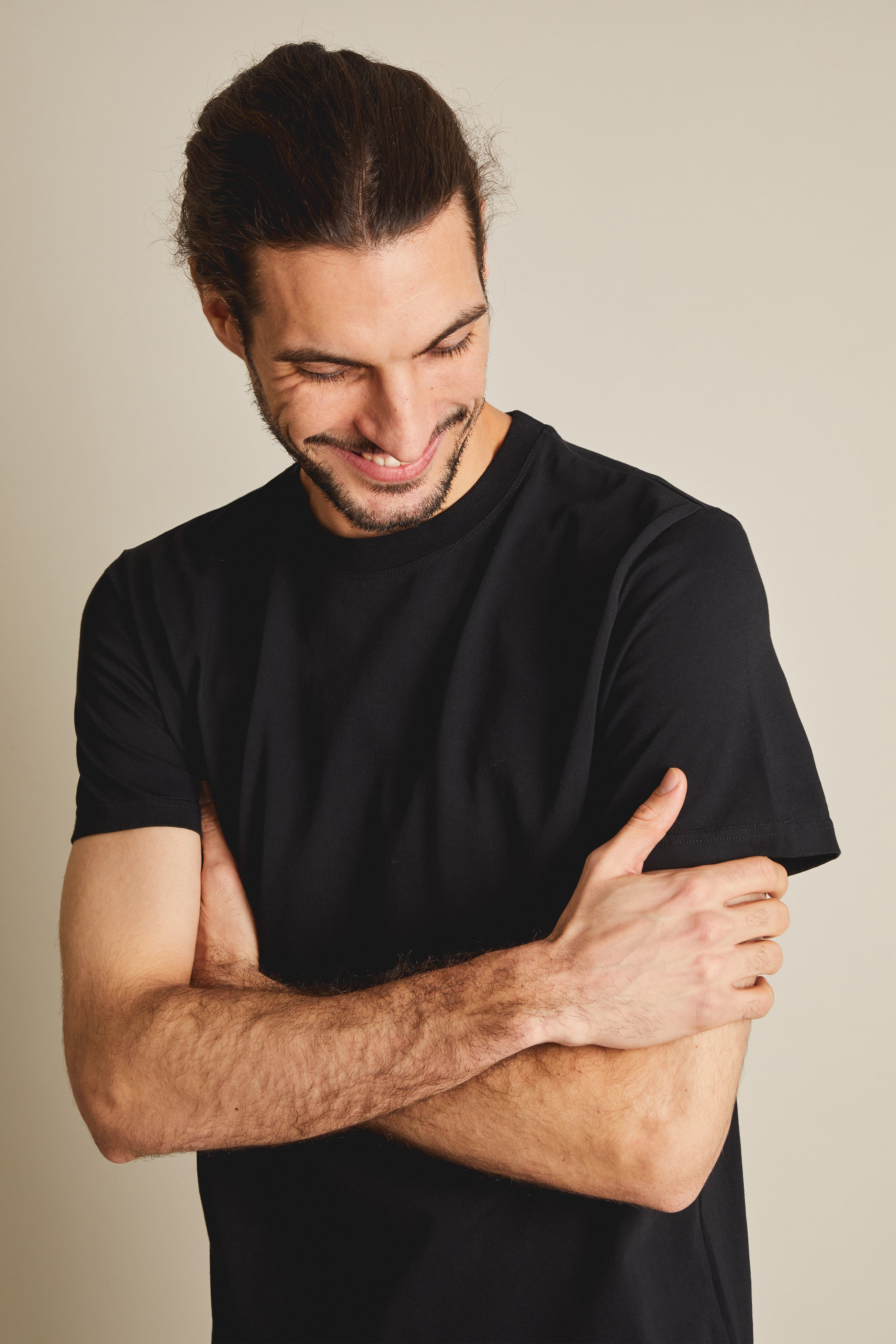 le-pantalon-fm-lpts-7-t-shirt-noir-coton-bio-homme image 4