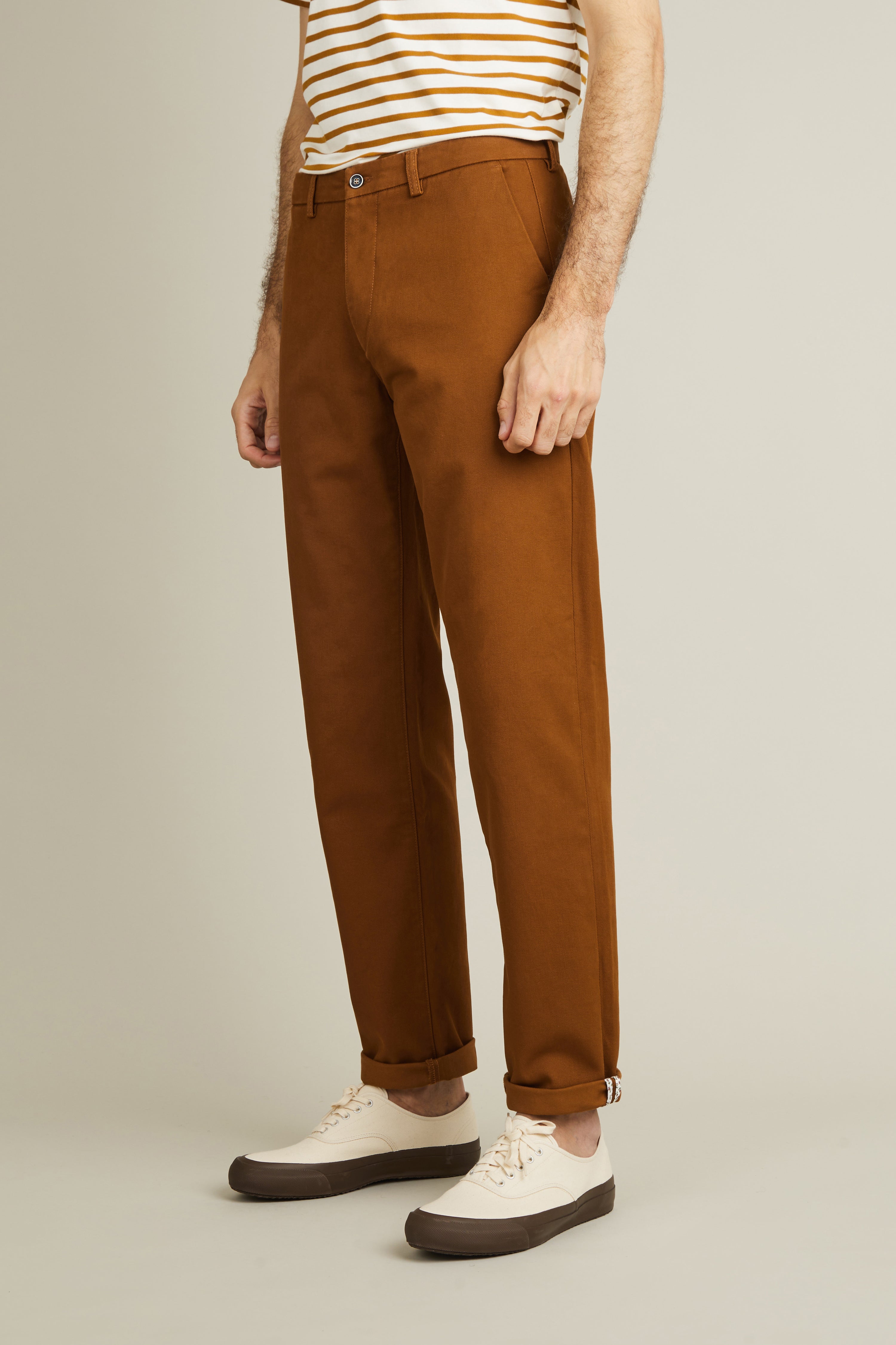 le-pantalon-chinos-chino-droit-camel-coton-4-saisons image 1