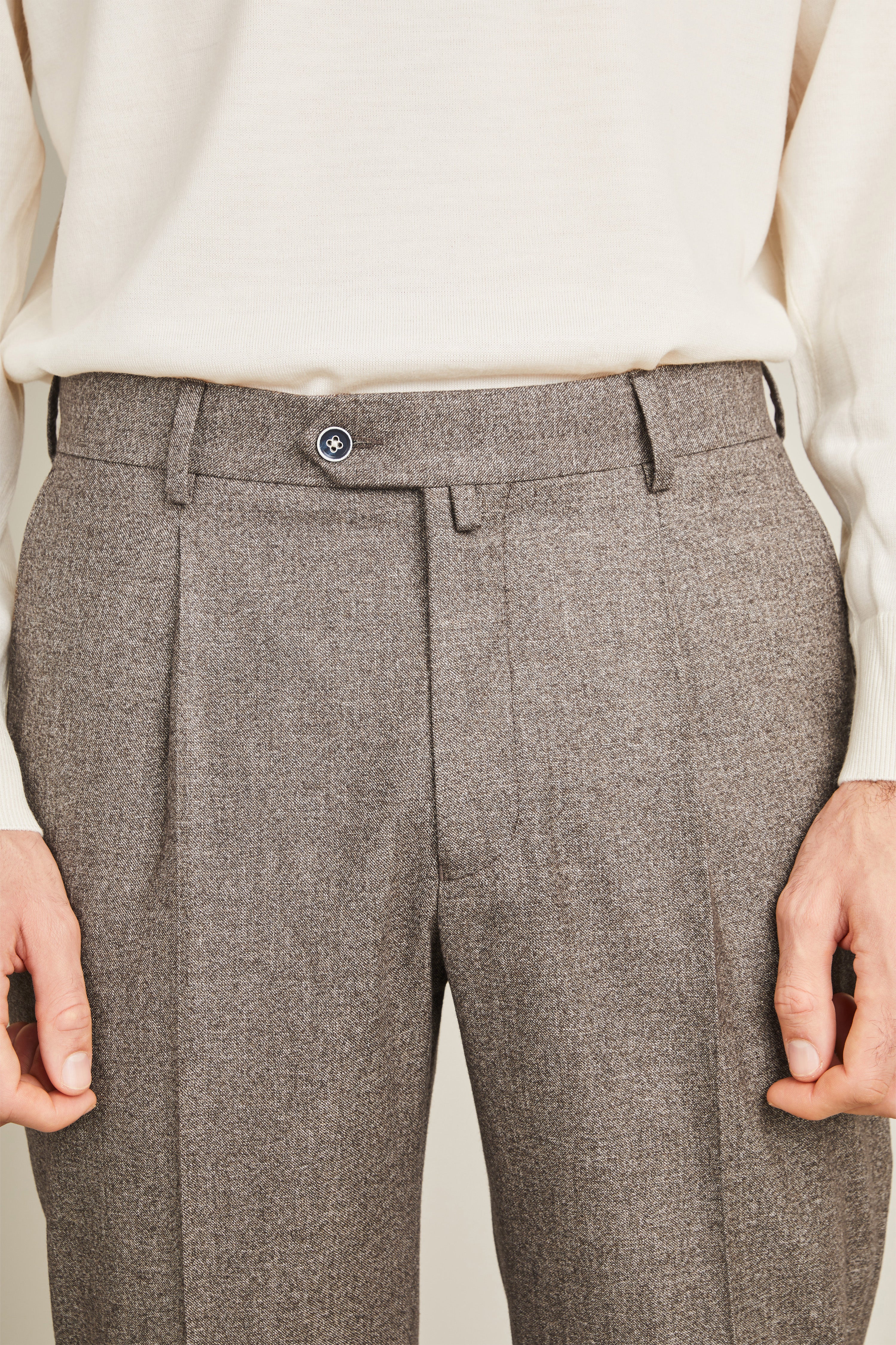 le-pantalon-fm-lpfp-2-pantalon-pinces-marron-flanelle-laine image 7