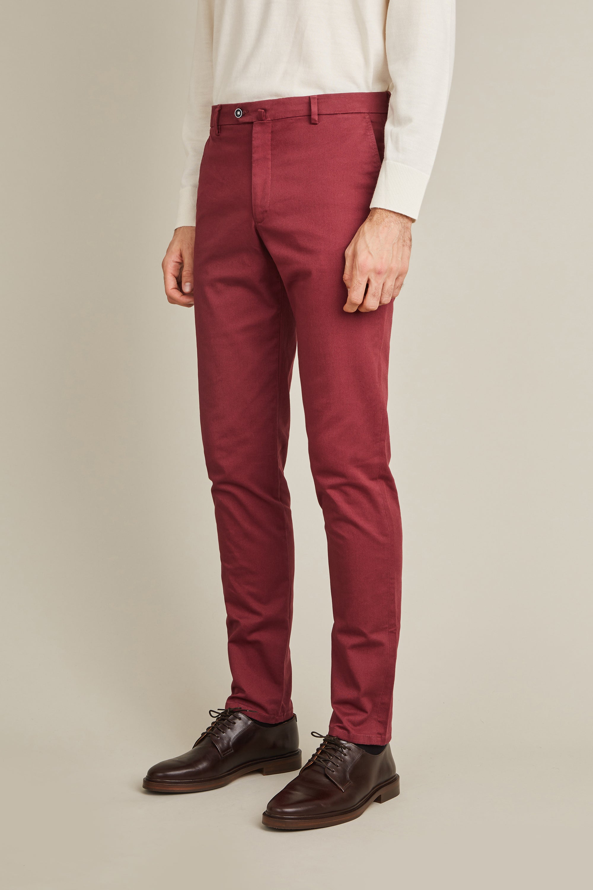 le-pantalon-chinos-homme-chino-bordeaux-fonc-coton-stretch image 7