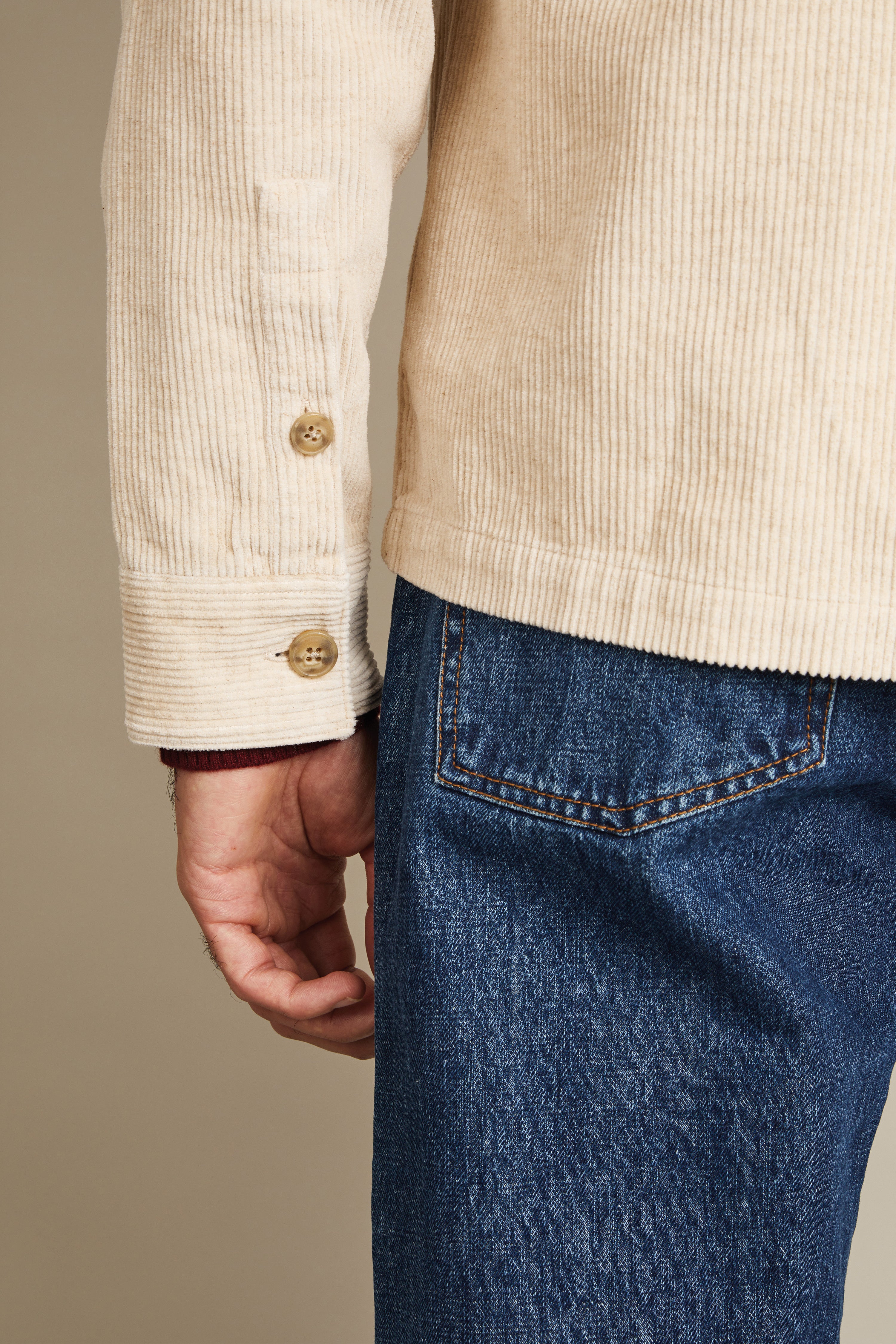 le-pantalon-overshirts-homme-surchemise-velours-ecru-coton-lin image 5