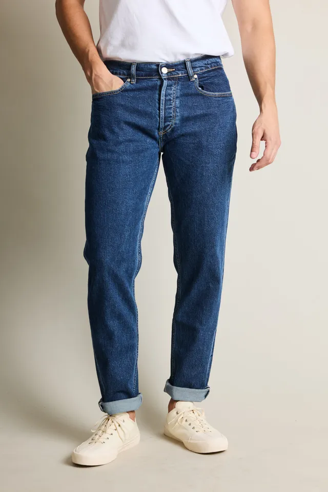 le-pantalon-jeans-homme-classique-bleu-stone-semi-slim image 1