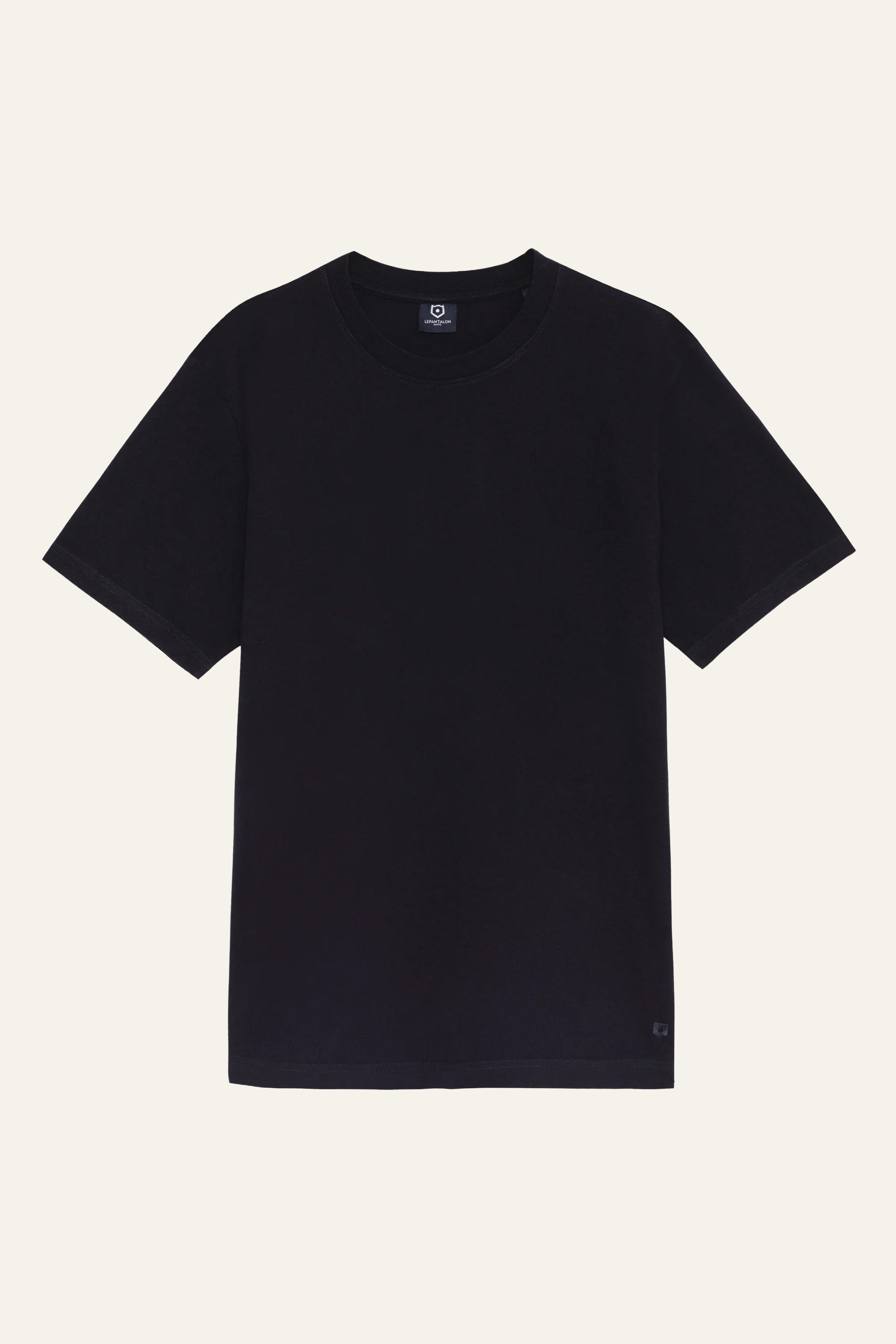 le-pantalon-fm-lpts-7-t-shirt-noir-coton-bio-homme image 1