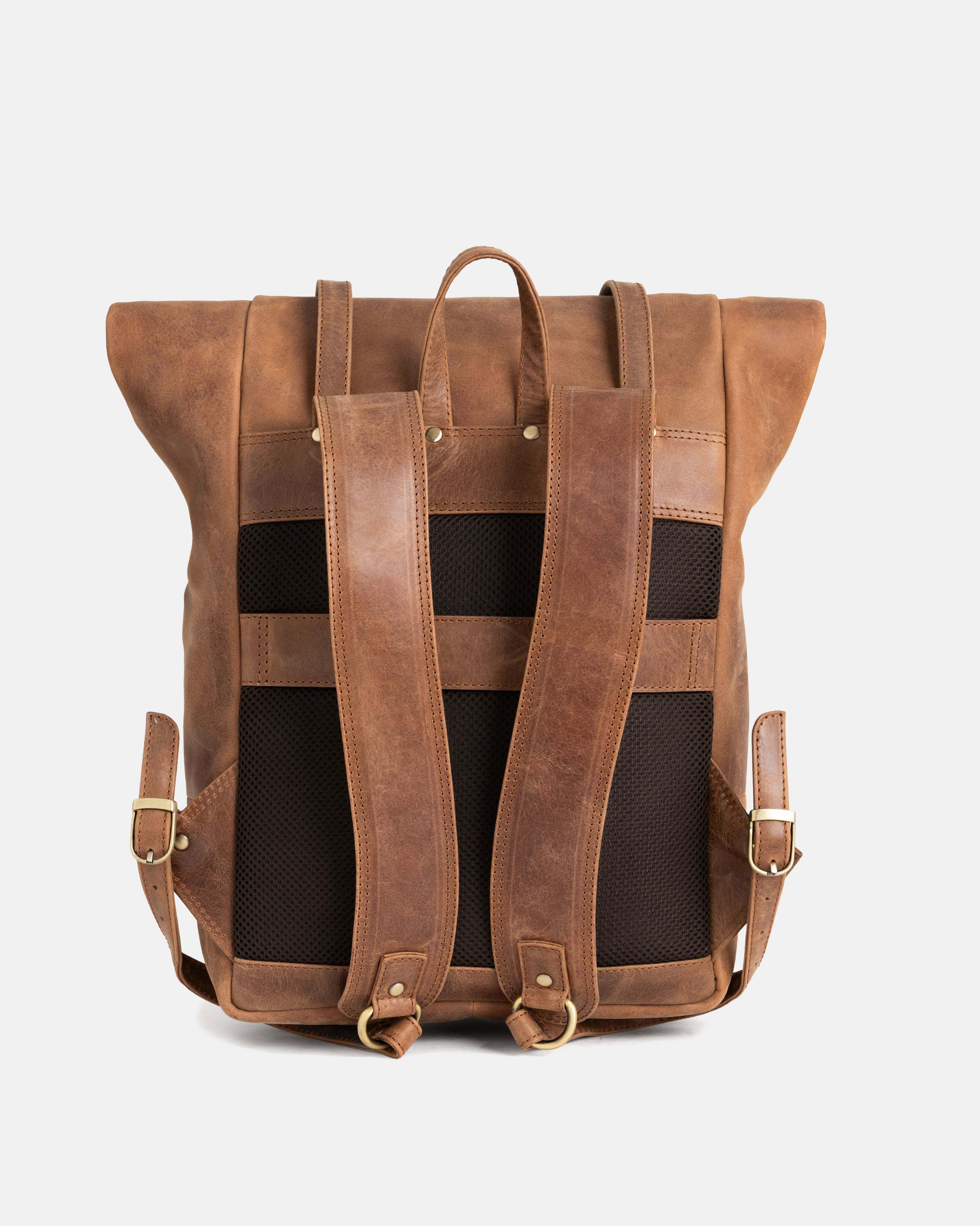 berliner-bags-leeds-camel-sac-dos-cuir-camel-m image 7