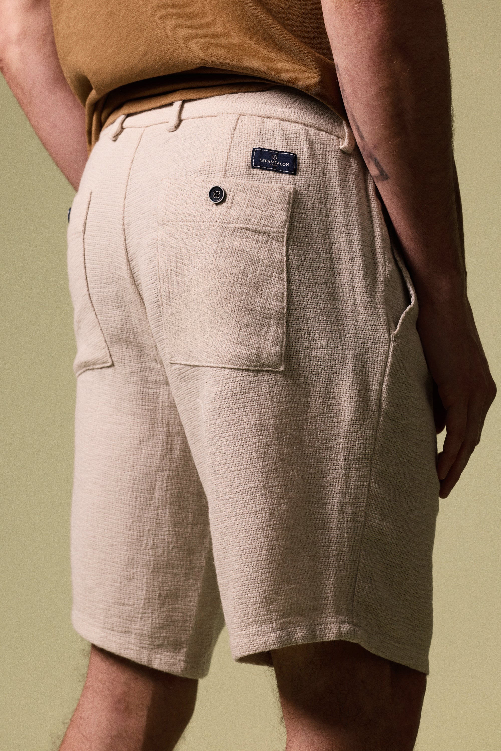 le-pantalon-bermudas-homme-bermuda-a-r-cru-coton-lin image 2