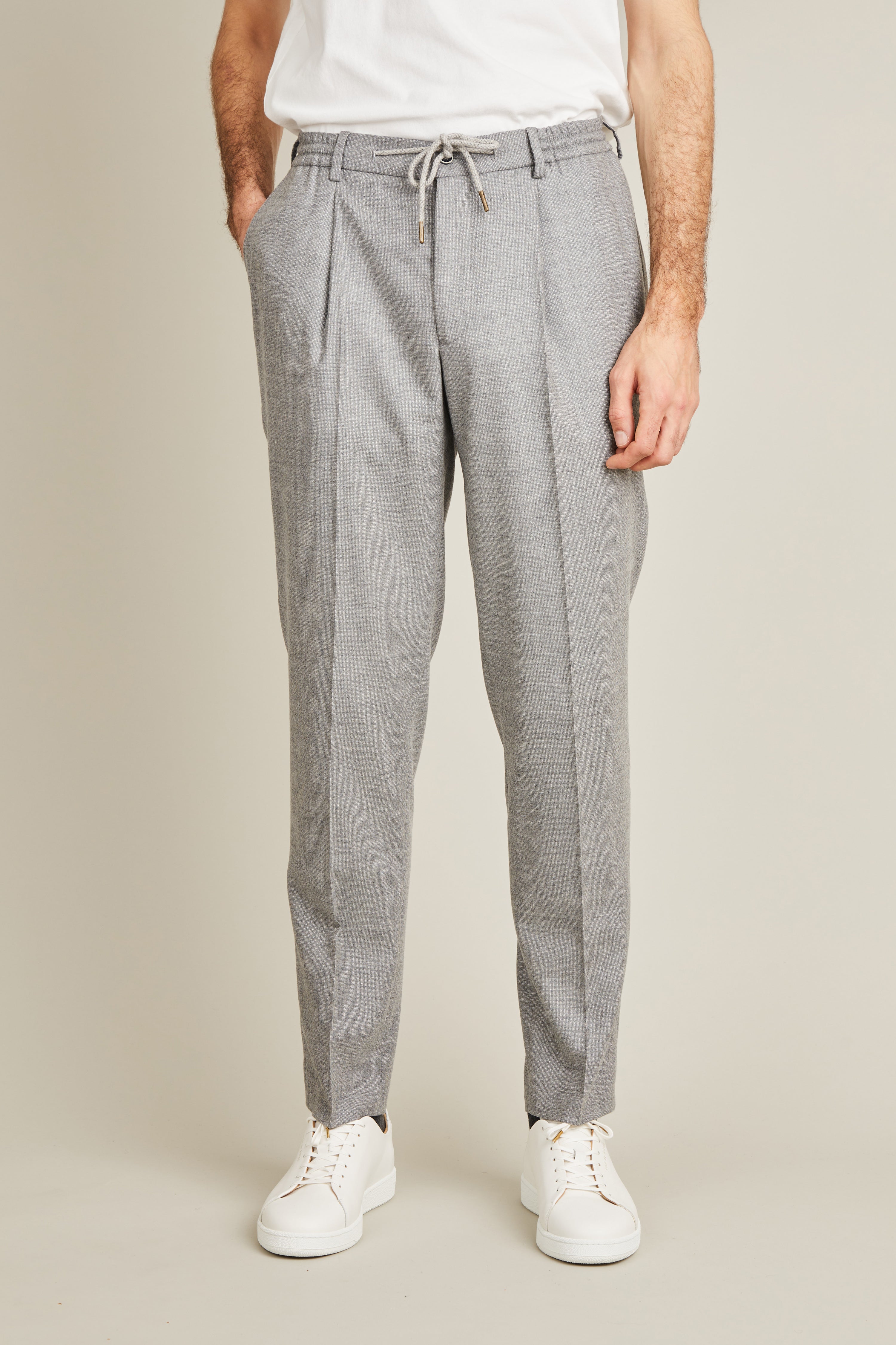 le-pantalon-jogpant-flanelle-gris-pantalon-laine-m-rinos image 1