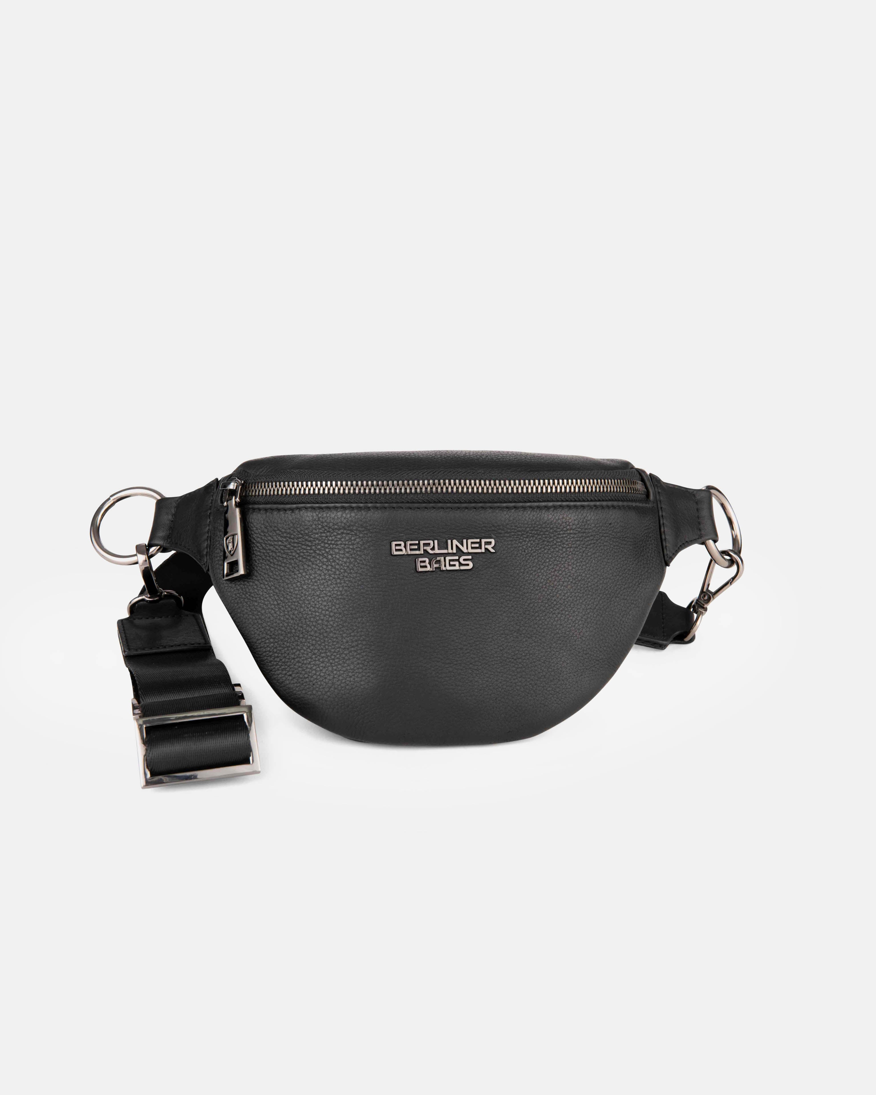 berliner-mona-m-sac-banane-cuir-noir-taille-m image 1