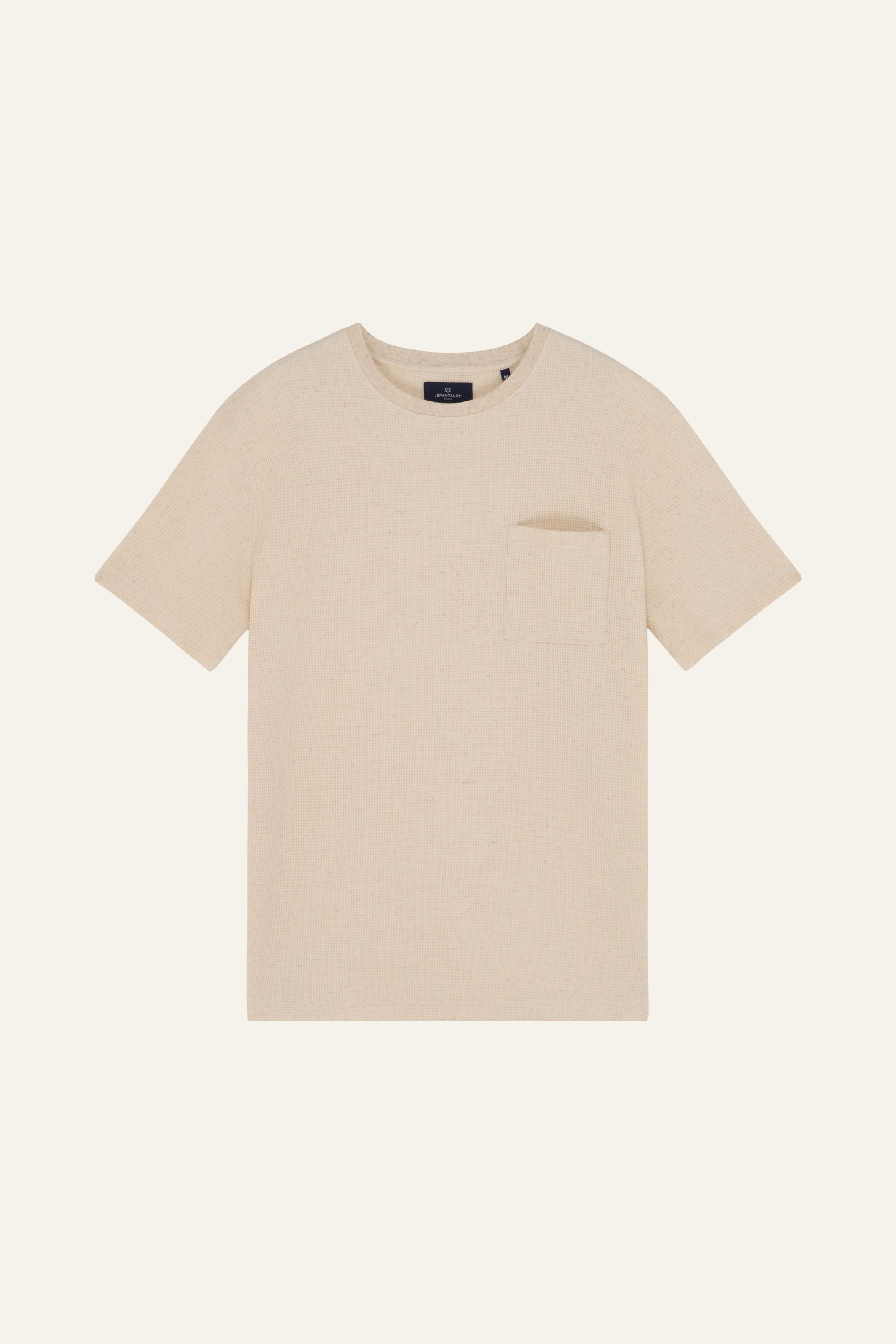 le-pantalon-tee-shirt-waffle-cru-t-shirt-coton-chanvre image 1