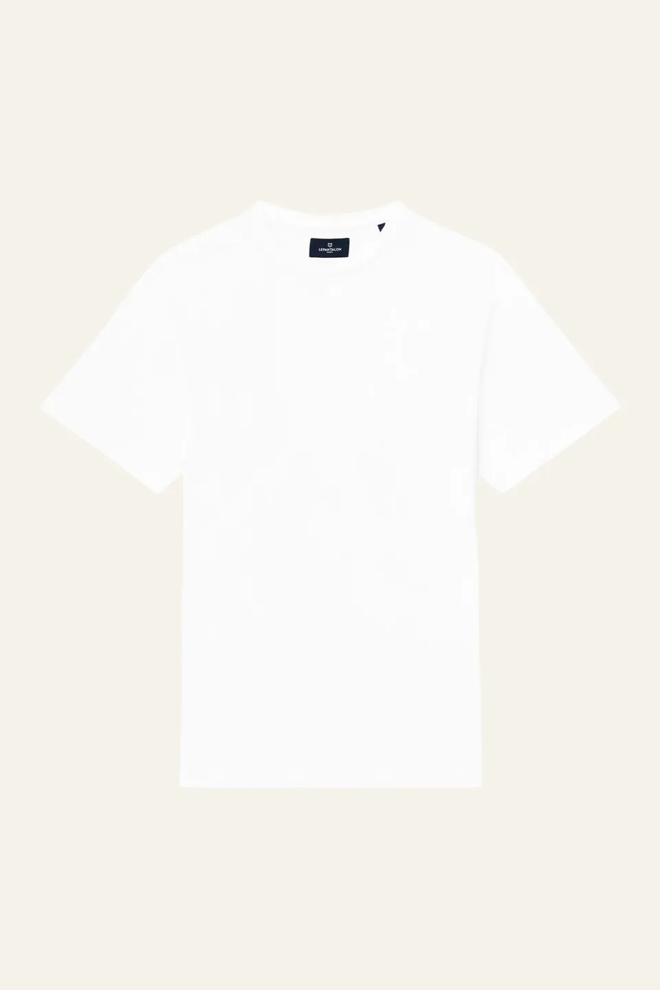 le-pantalon-t-shirts-homme-tee-shirt-coton-lin-blanc-droit image 1