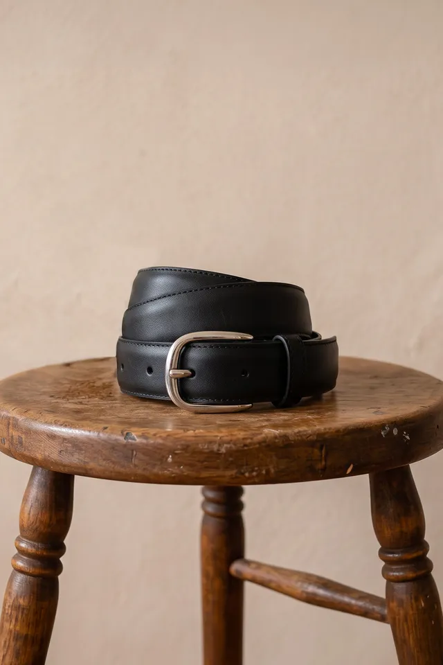 le-pantalon-ceinture-cuir-lisse-noire-ceinture-homme-taille-unique image 1