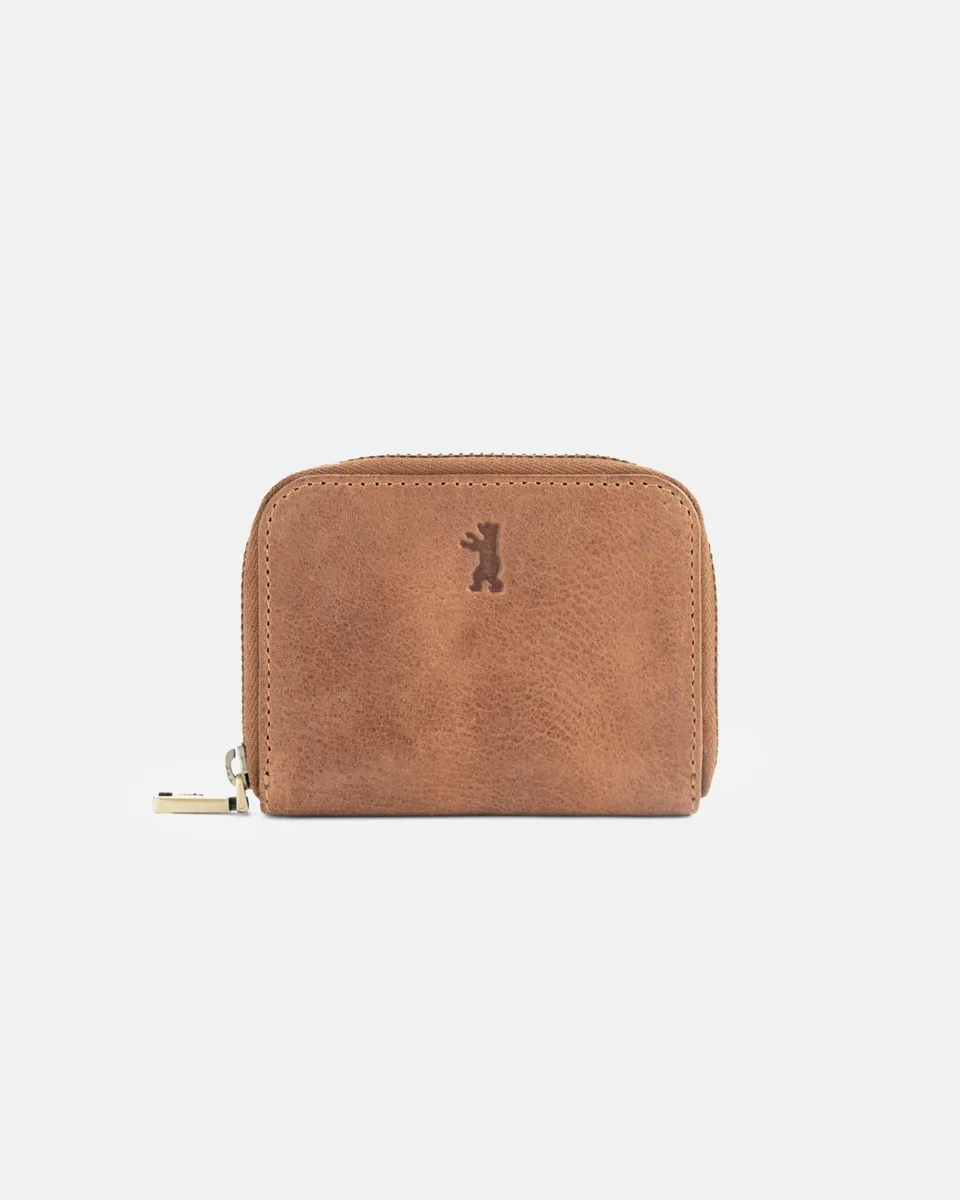berliner-bags-braga-portefeuille-cuir-camel-slim-zip image 1