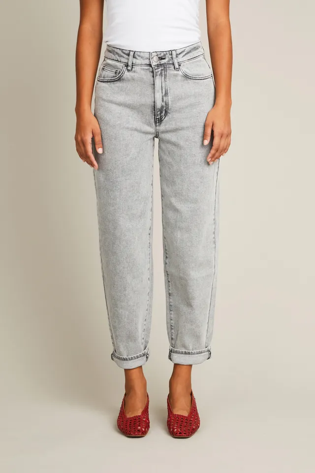 le-pantalon-jean-balloon-snow-black-jean-femme-noir-coton image 1