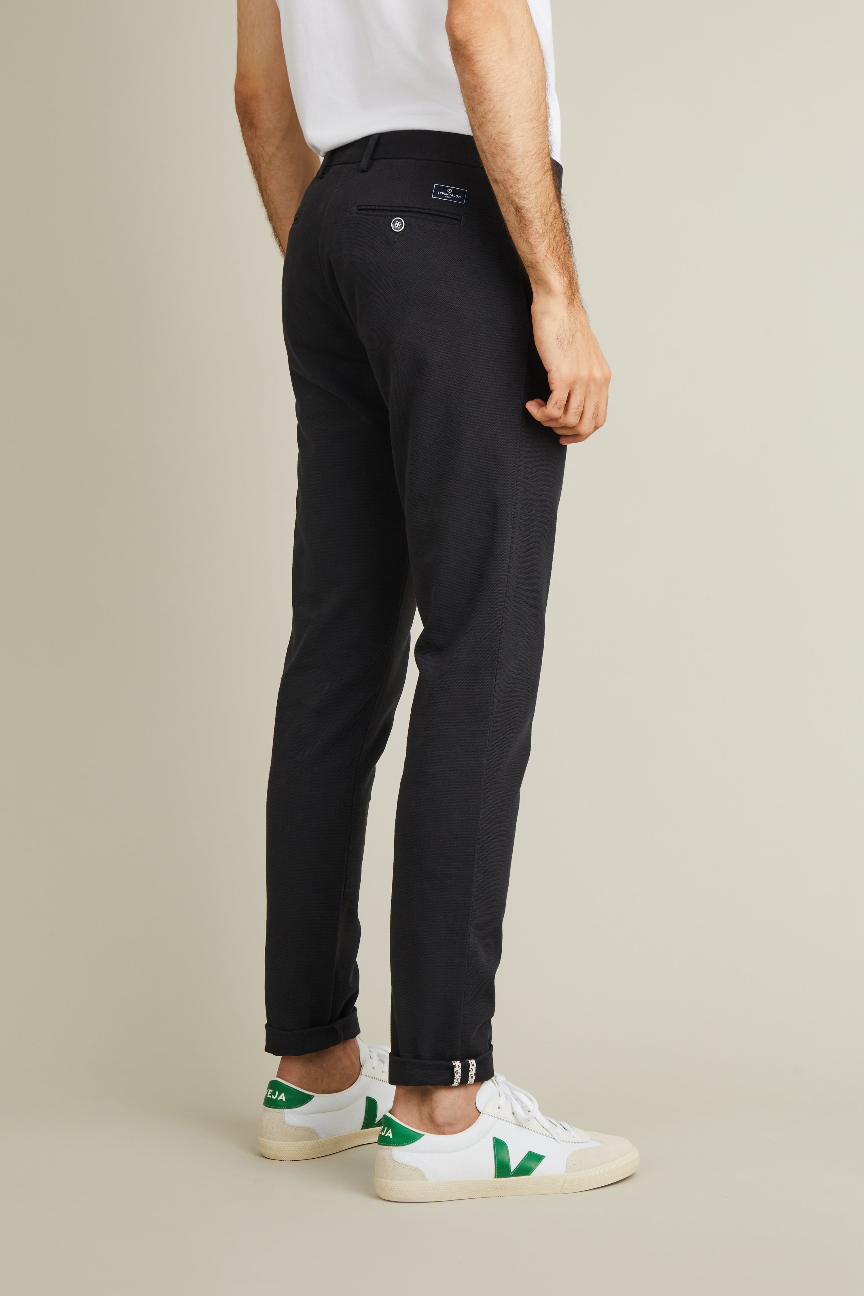 le-pantalon-chinos-homme-chino-textur-gris-anthracite-slim image 5