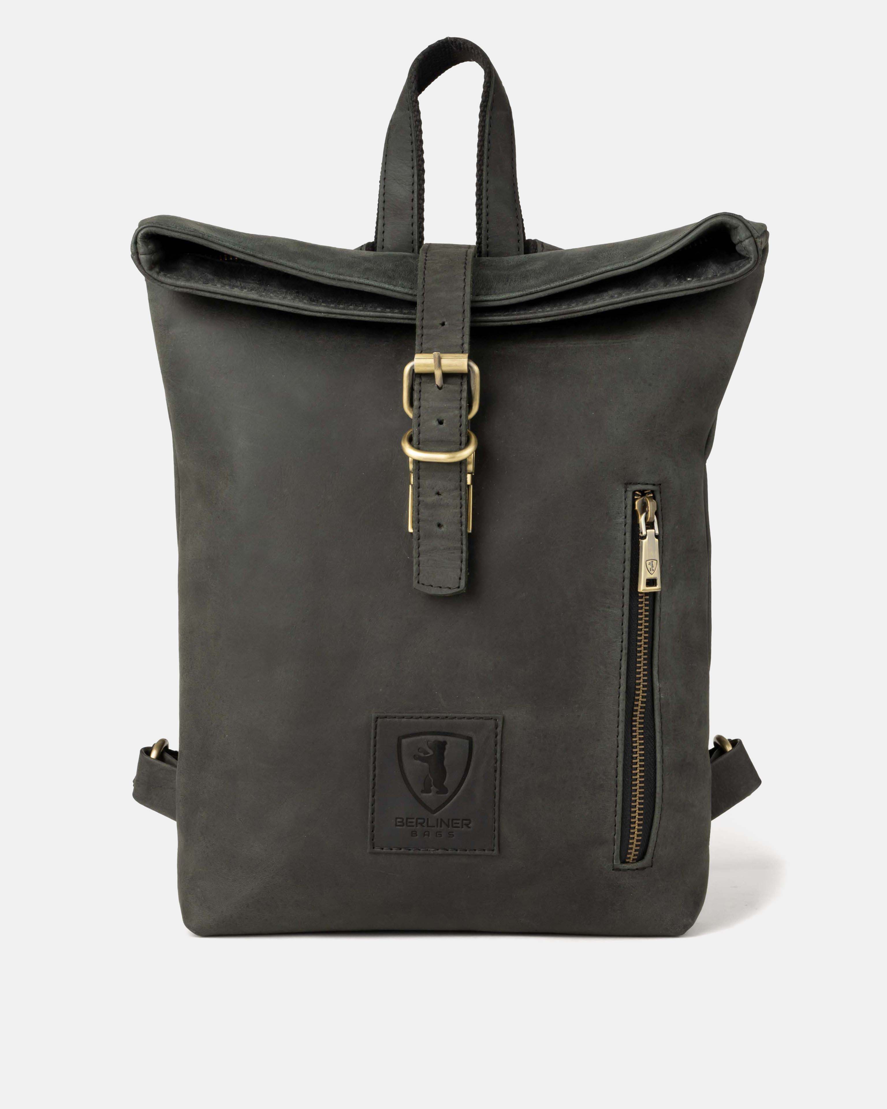 berliner-bags-seattle-3-0-sac-dos-cuir-gris-fonc image 1