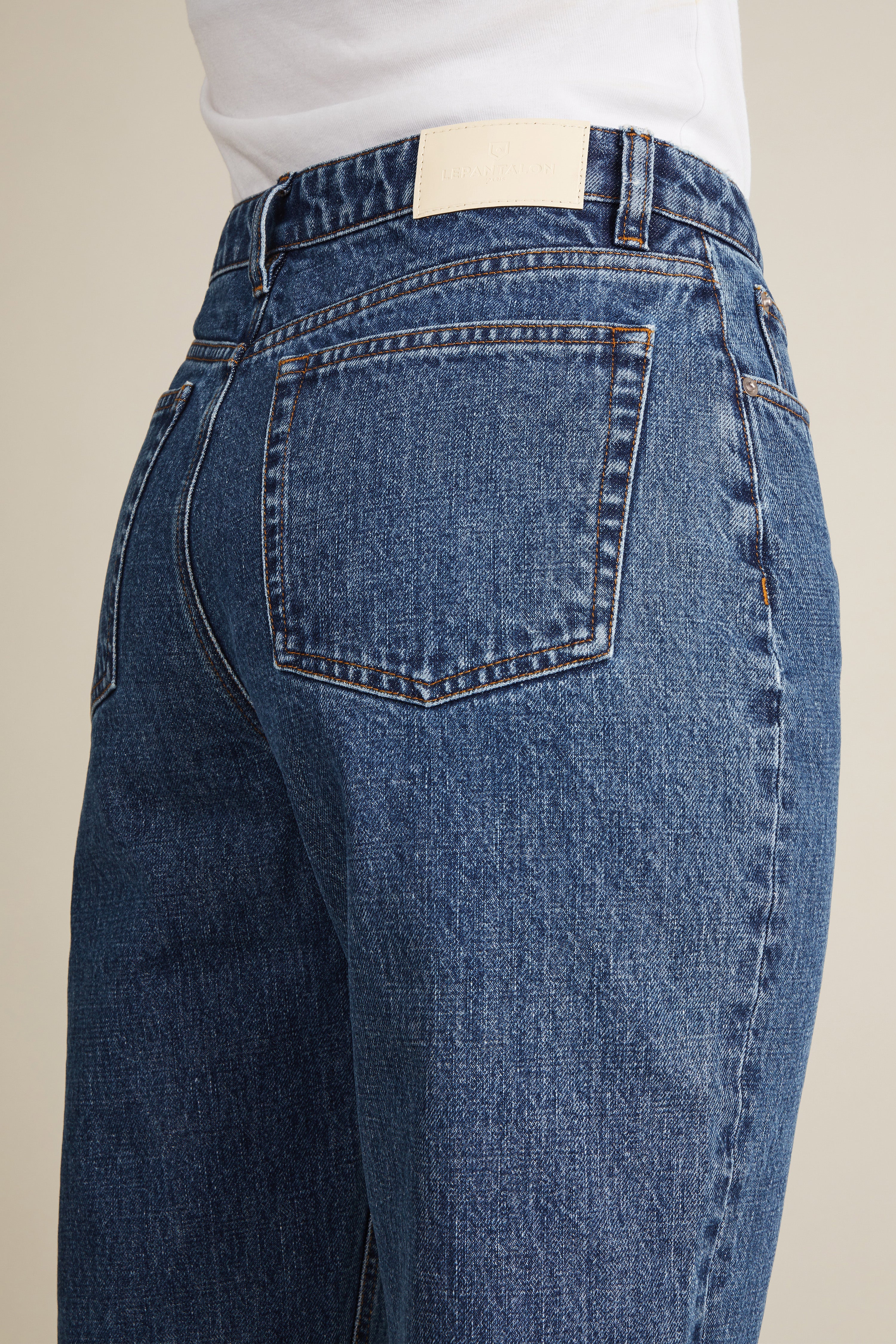 le-pantalon-jean-droit-jean-bleu-coton-bio-gots image 3